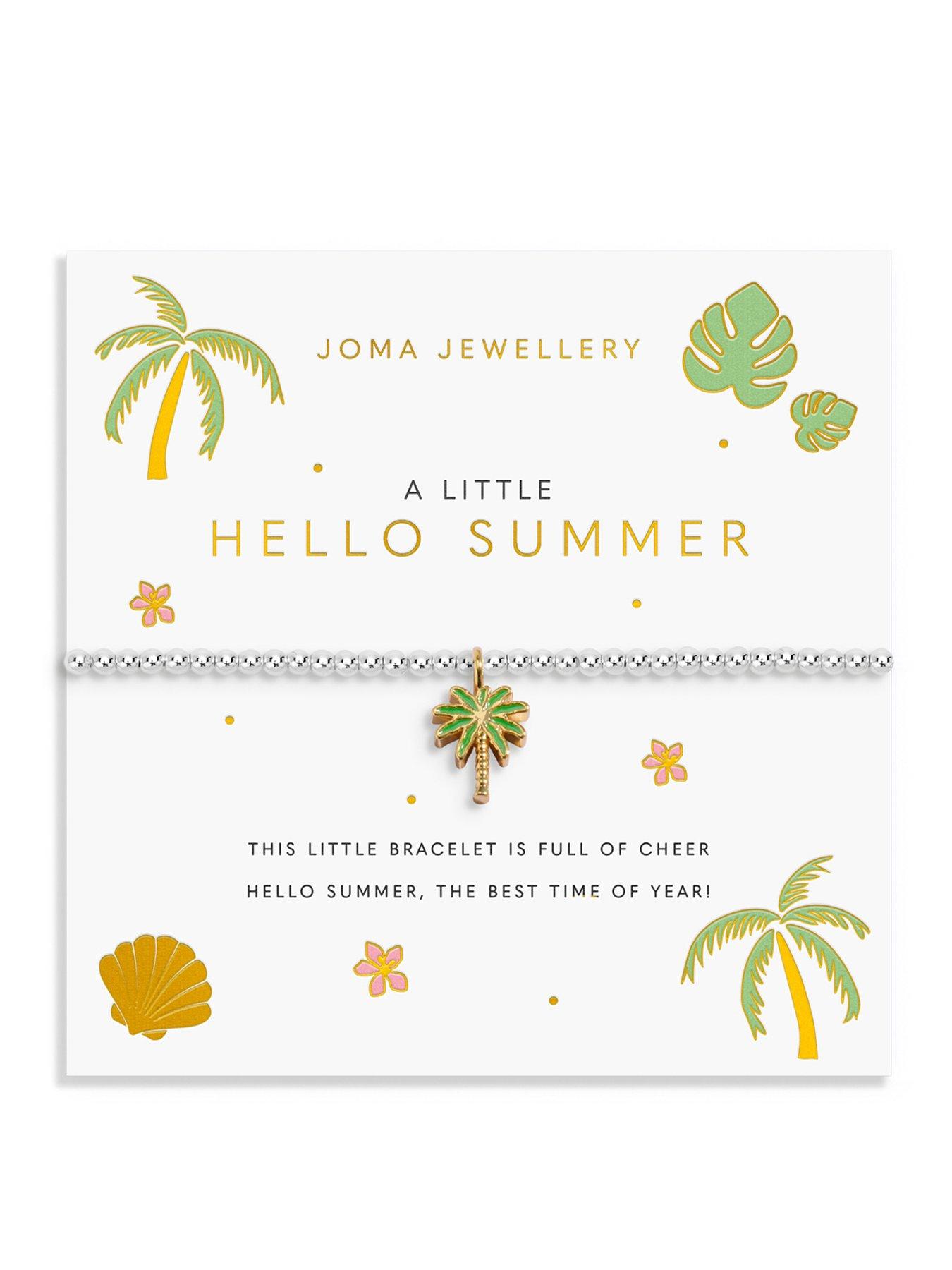 Joma Jewellery A LITTLE VIBES , HELLO SUMMER , Silver Plated , Bracelet , 17.5cm stretch