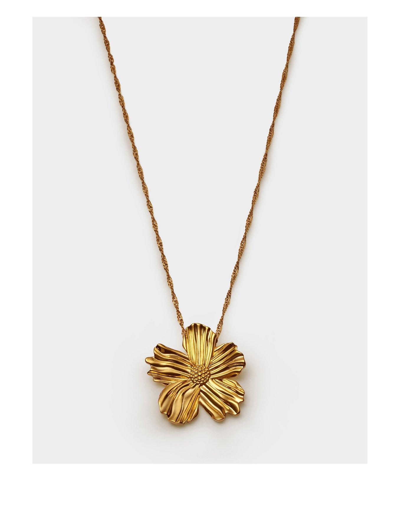 Image 2 of 6 of Katie Loxton FLORAMOUR NECKLACE , Gold Coated , 45cm + 5cm extender