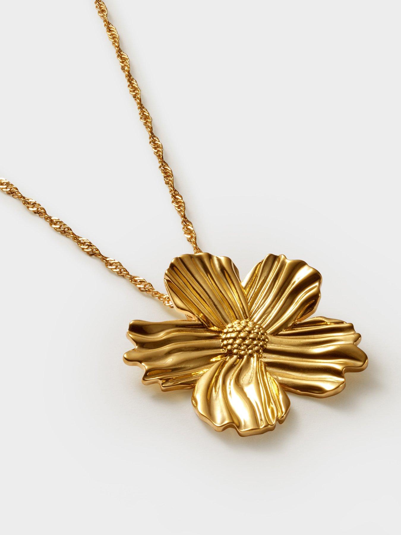Image 4 of 6 of Katie Loxton FLORAMOUR NECKLACE , Gold Coated , 45cm + 5cm extender