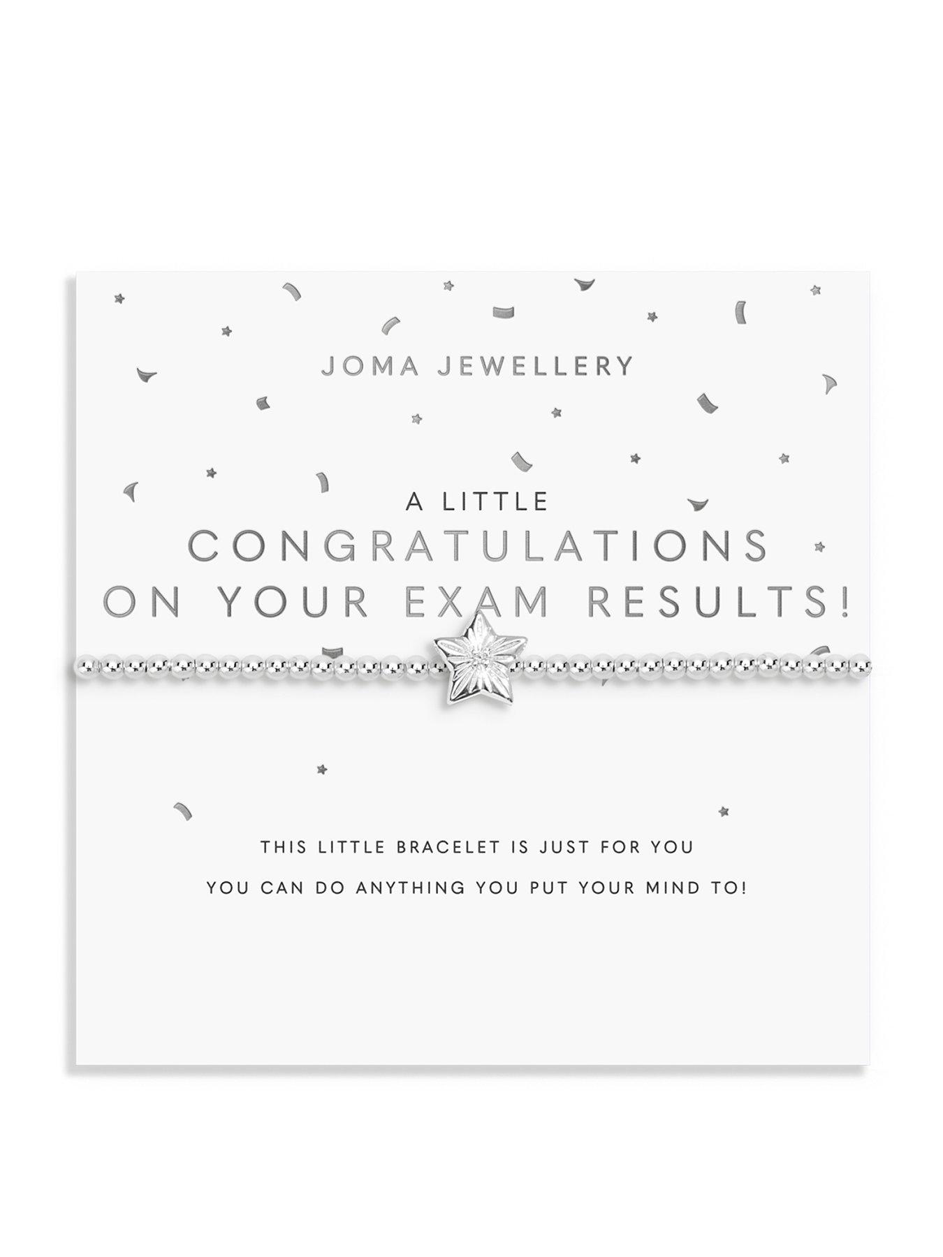 Image 1 of 5 of Joma Jewellery A LITTLE , CONGRATULATIONS ON YOUR EXAM RESULTS! , Silver Plated , Bracelet , 17.5cm stretch