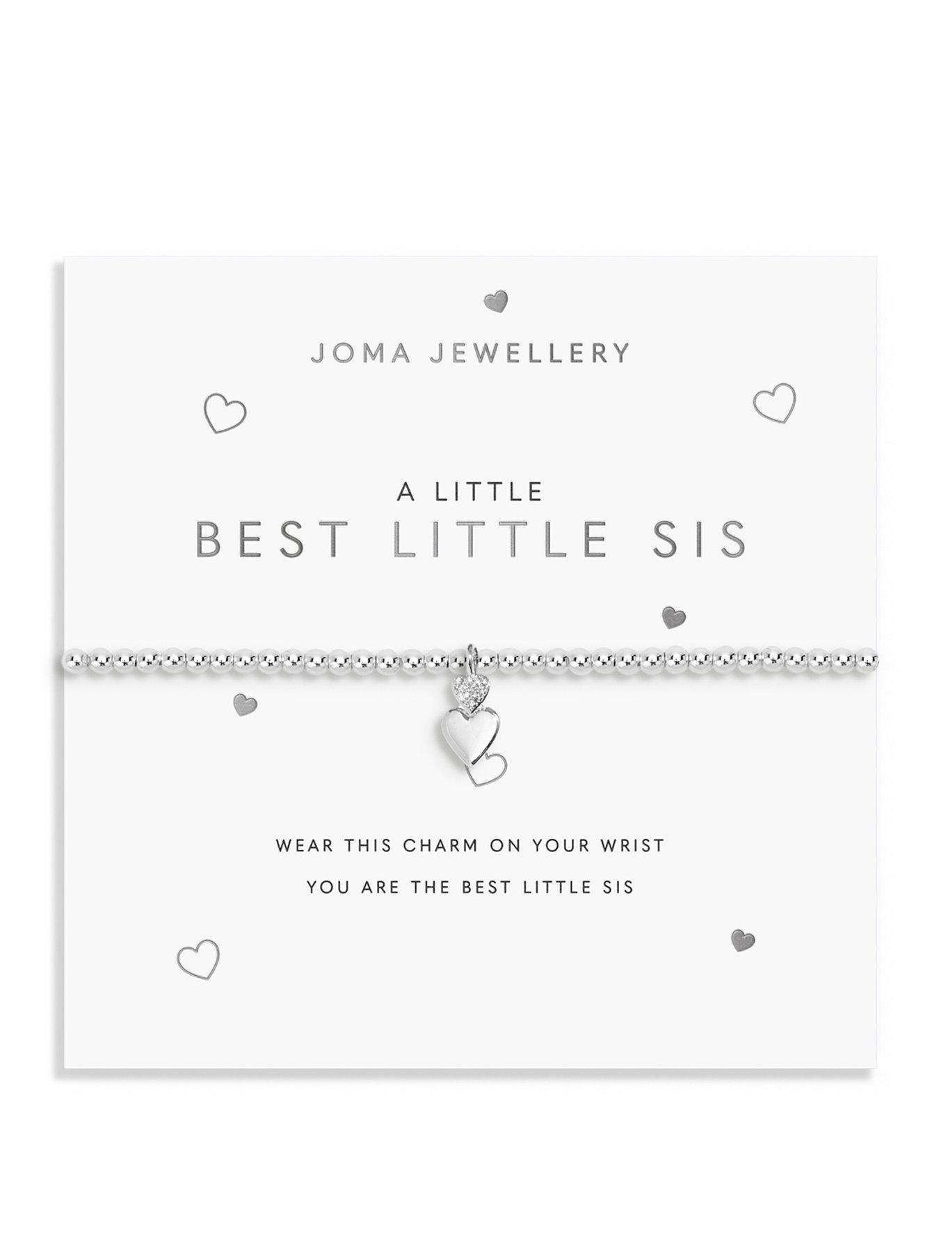 Image 1 of 5 of Joma Jewellery A Little Best Little Sis Bracelet - Silver Plated