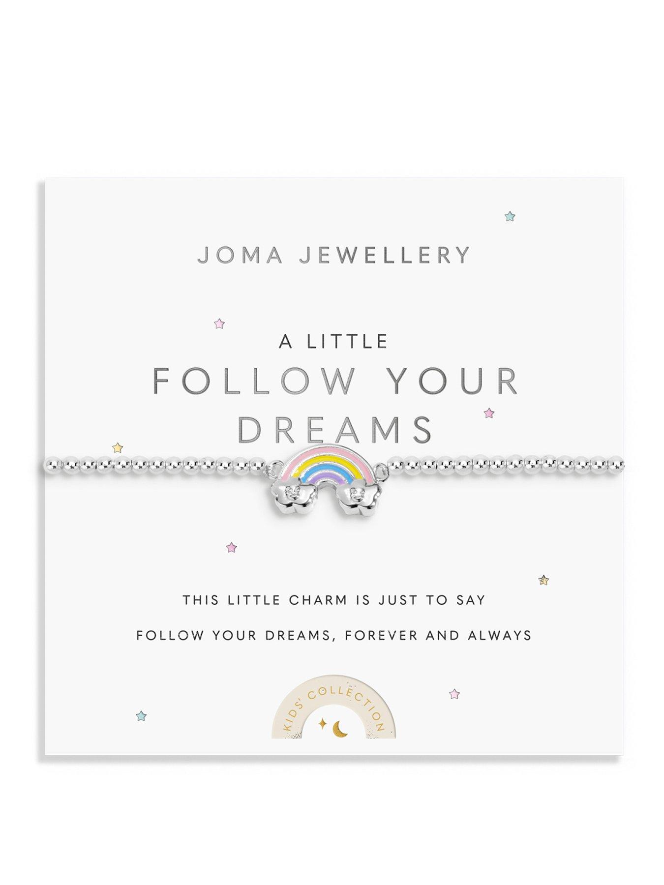 Image 1 of 5 of Katie Loxton KIDS' A LITTLE , FOLLOW YOUR DREAMS , Silver Plated , Bracelet , 15.5cm stretch