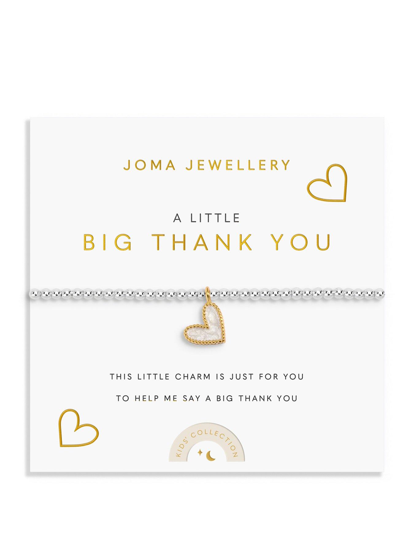 Image 1 of 4 of Joma Jewellery Kids A Little Big Thank You Bracelet - Silver & Gold Plated