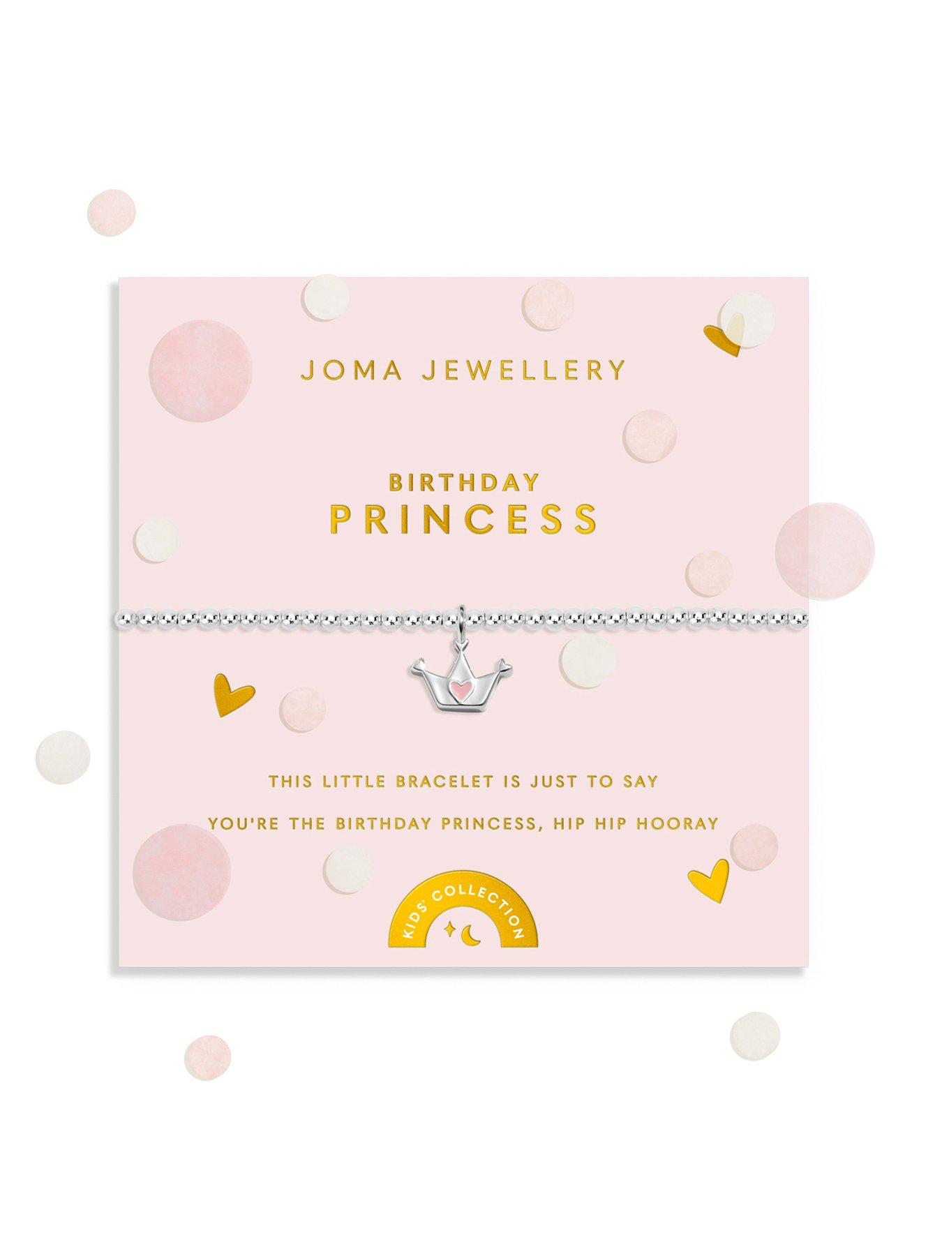 Image 1 of 4 of Joma Jewellery Kids Confetti A Little Birthday Princess Bracelet - Silver Plated