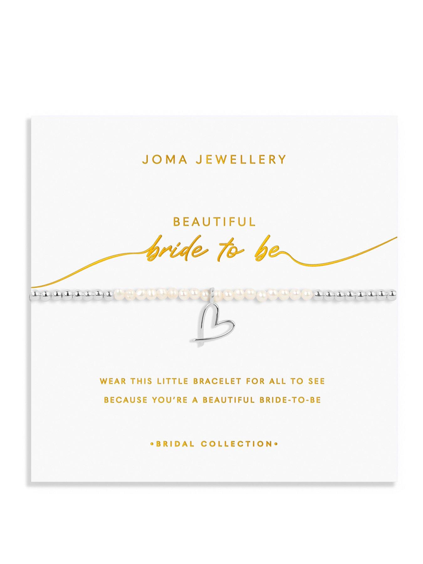 Katie Loxton BRIDAL PEARL BRACELET , BRIDE TO BE , Silver , Bracelet , 17.5cm stretch