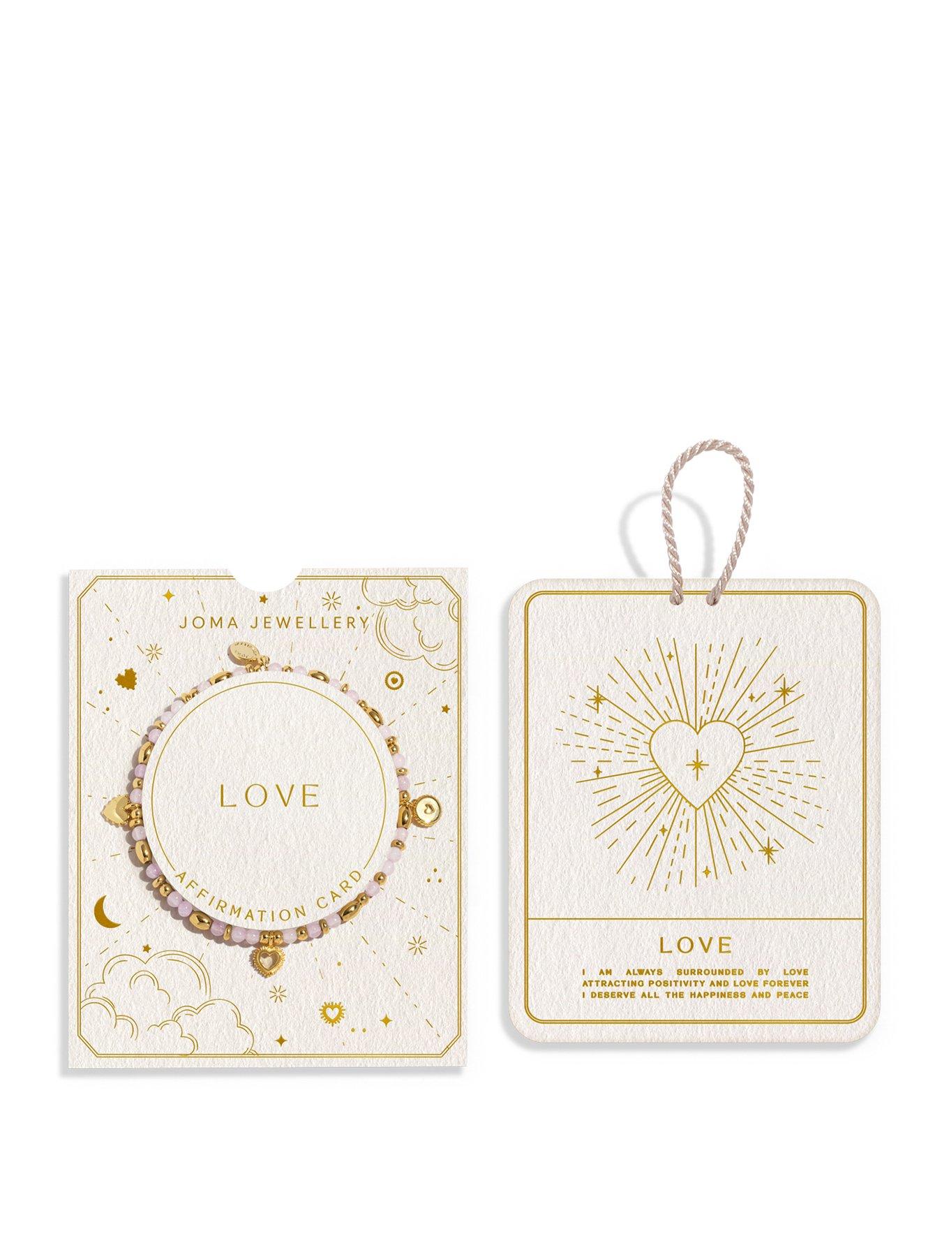 Image 1 of 7 of Joma Jewellery AFFIRMATION CARD , LOVE , Gold Plated , Bracelet , 17.5cm stretch