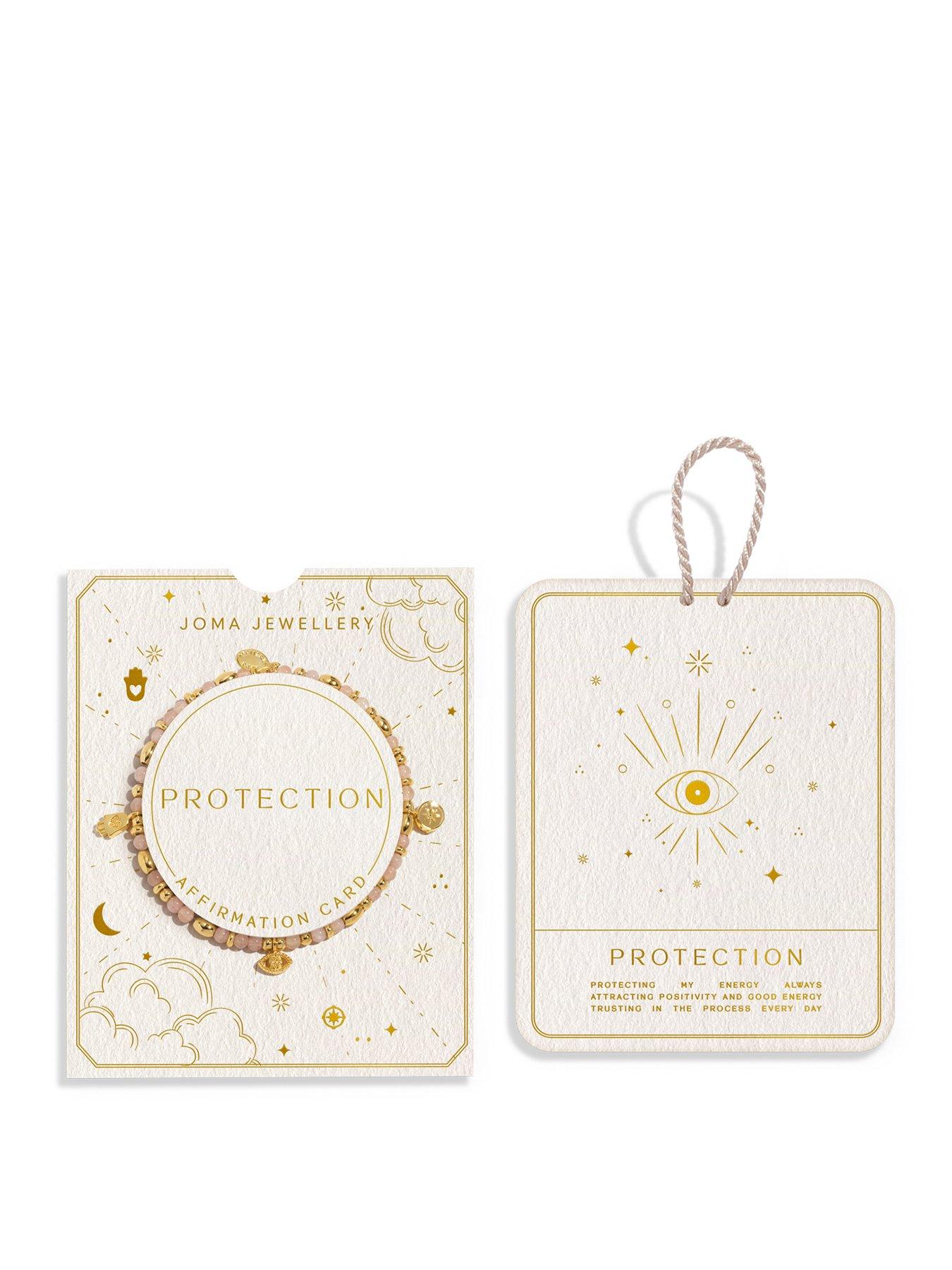 Image 1 of 7 of Joma Jewellery AFFIRMATION CARD , PROTECTION , Gold Plated , Bracelet , 17.5cm stretch