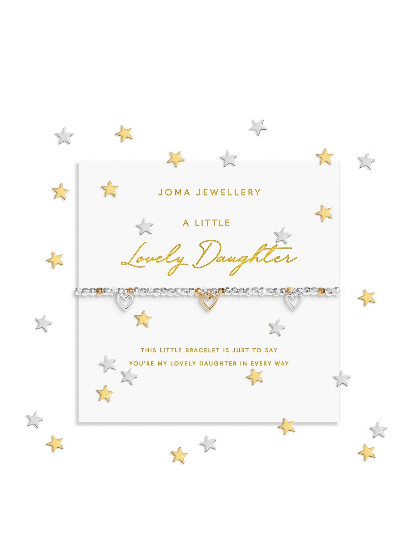 Image 1 of 5 of Joma Jewellery SPARKLE CONFETTI A LITTLE , LOVELY DAUGHTER , Silver & Gold Plated , Bracelet , 17.5cm stretch