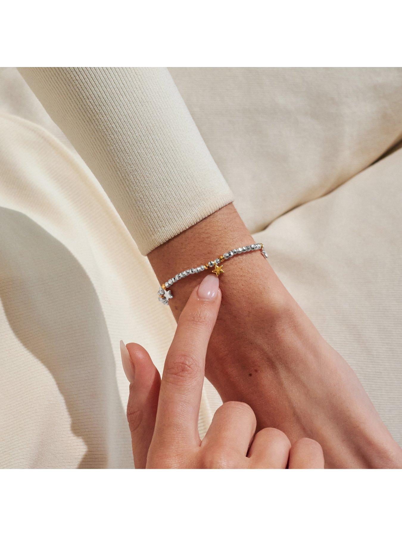 Image 2 of 5 of Joma Jewellery SPARKLE CONFETTI A LITTLE , CONGRATULATIONS , Silver & Gold Plated , Bracelet , 17.5cm stretch