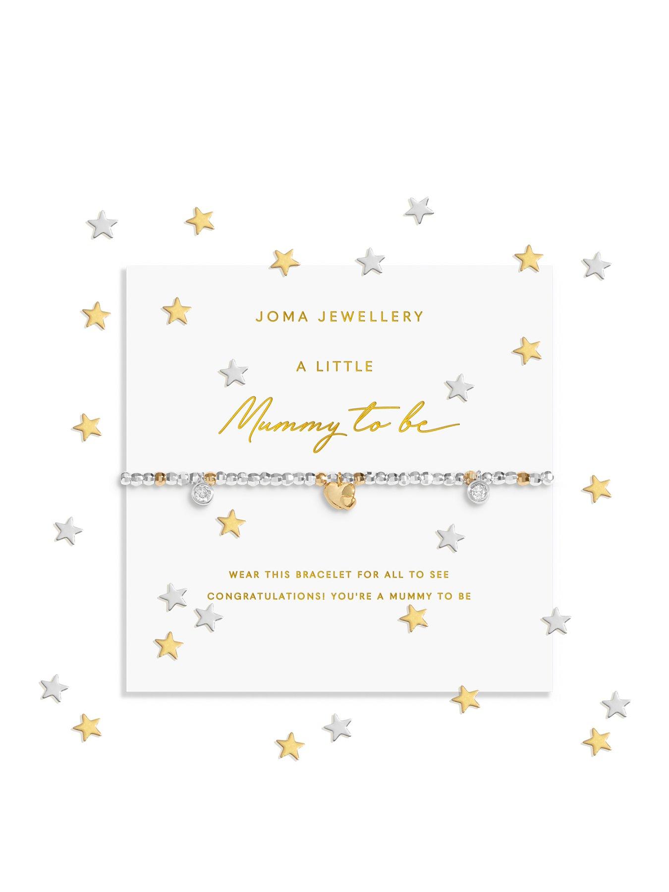 Image 1 of 5 of Joma Jewellery SPARKLE CONFETTI A LITTLE , MUMMY TO BE , Silver & Gold Plated , Bracelet , 17.5cm stretch