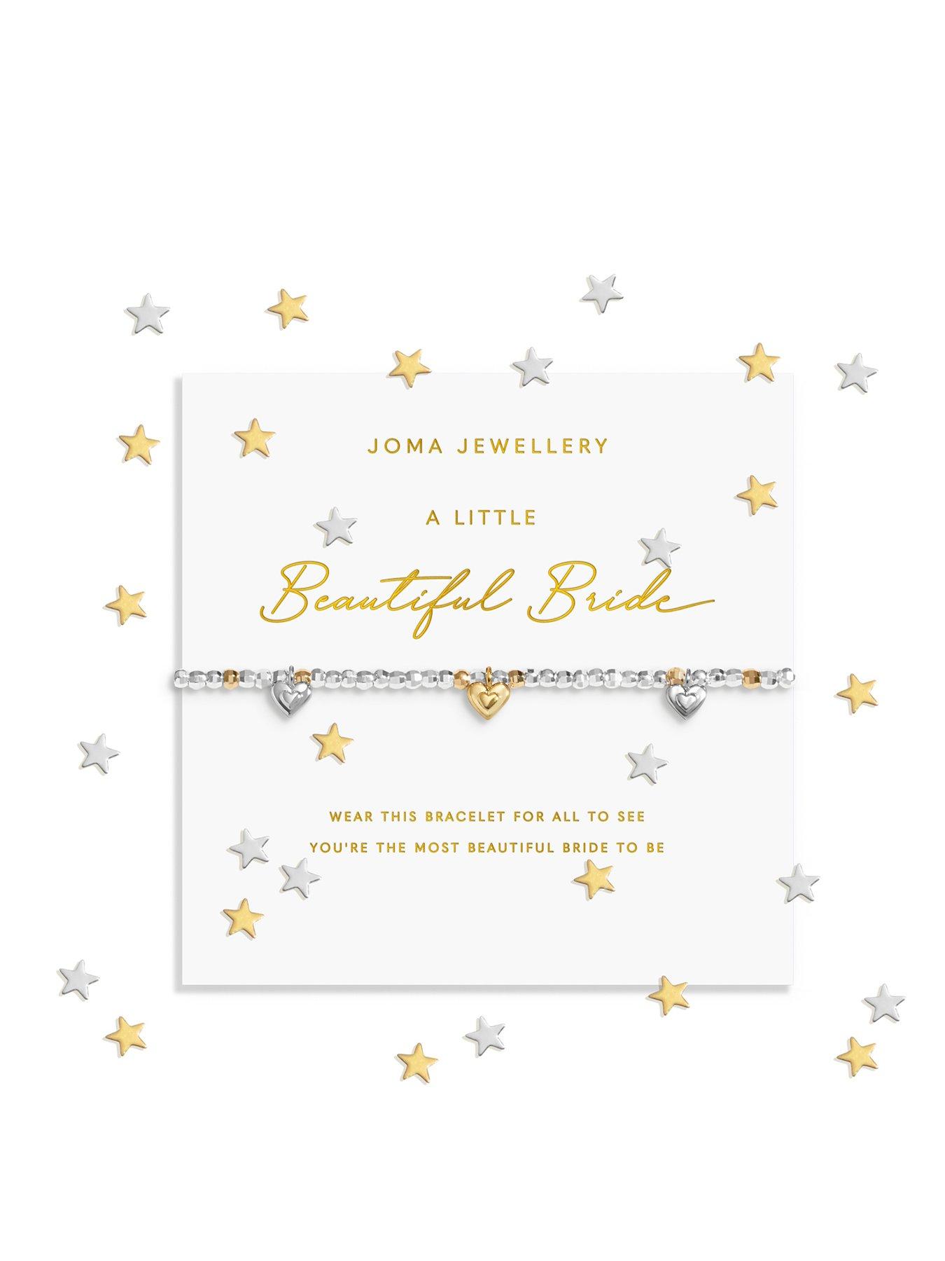 Image 1 of 5 of Joma Jewellery SPARKLE CONFETTI A LITTLE , BEAUTIFUL BRIDE , Silver & Gold Plated , Bracelet , 17.5cm stretch