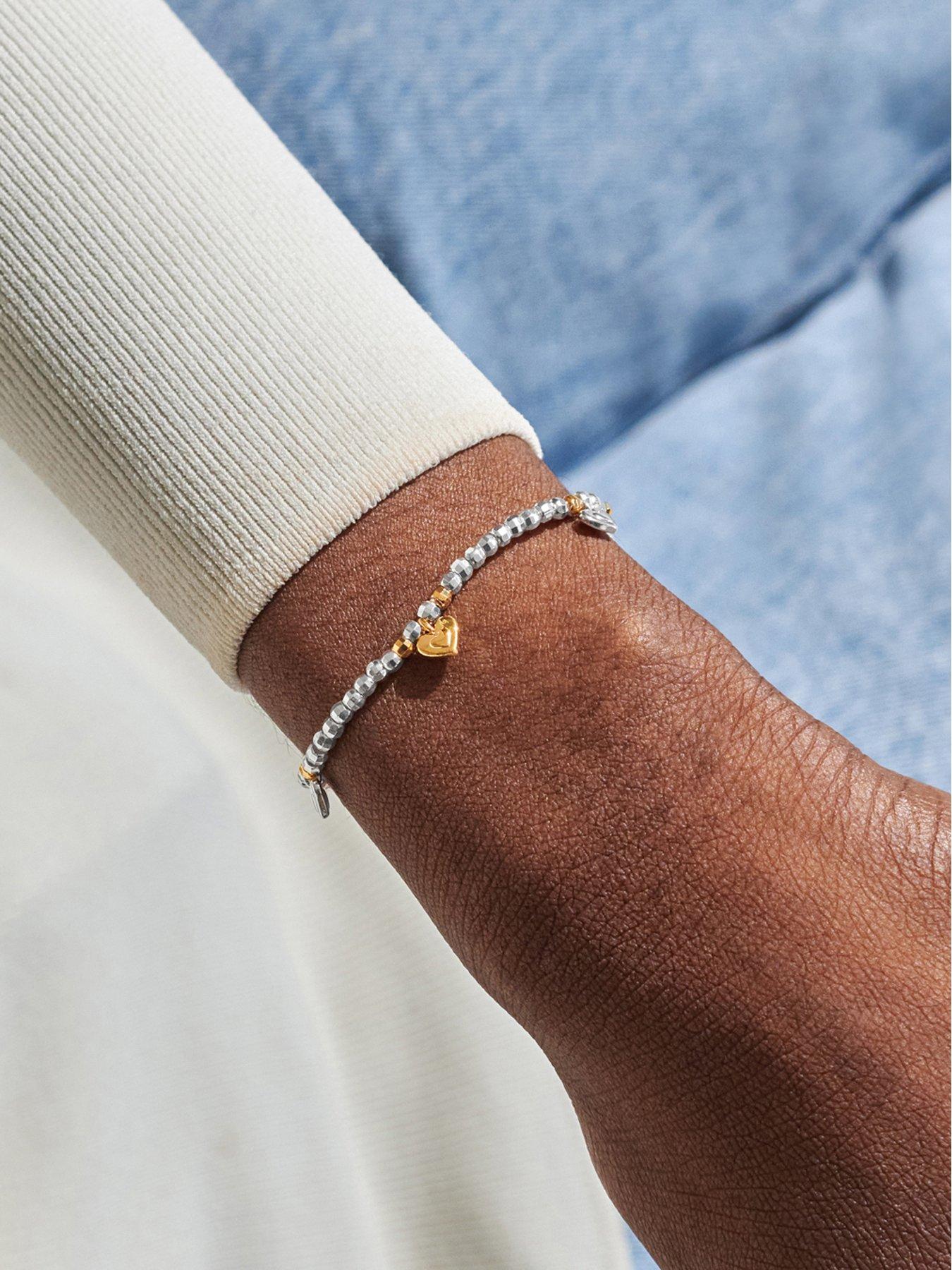 Image 2 of 5 of Joma Jewellery SPARKLE CONFETTI A LITTLE , BEAUTIFUL BRIDE , Silver & Gold Plated , Bracelet , 17.5cm stretch