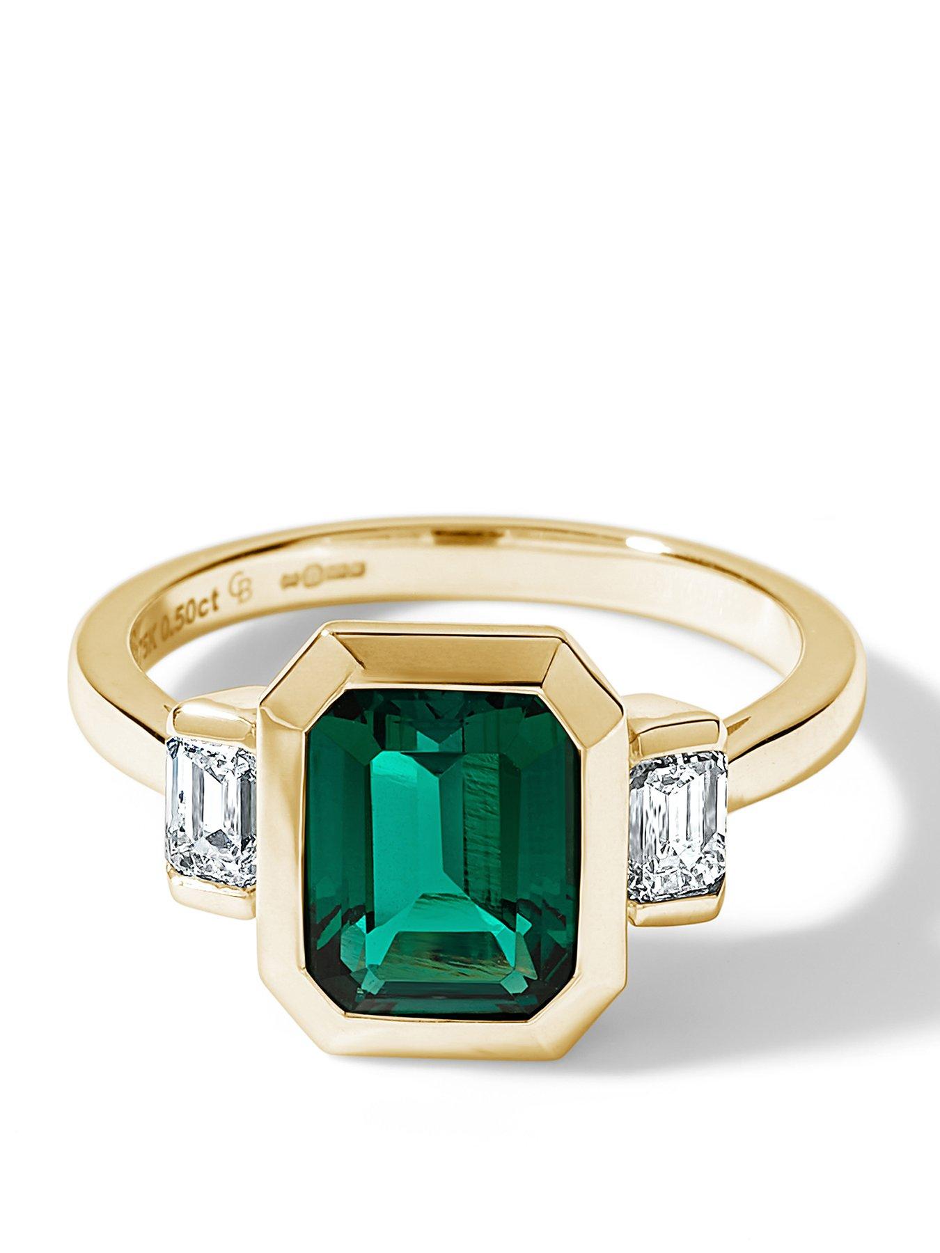 created-brilliance-astrid-9ct-yellow-gold-created-emerald-and-050ct-tw-lab-grown-diamond-trilogy-ring