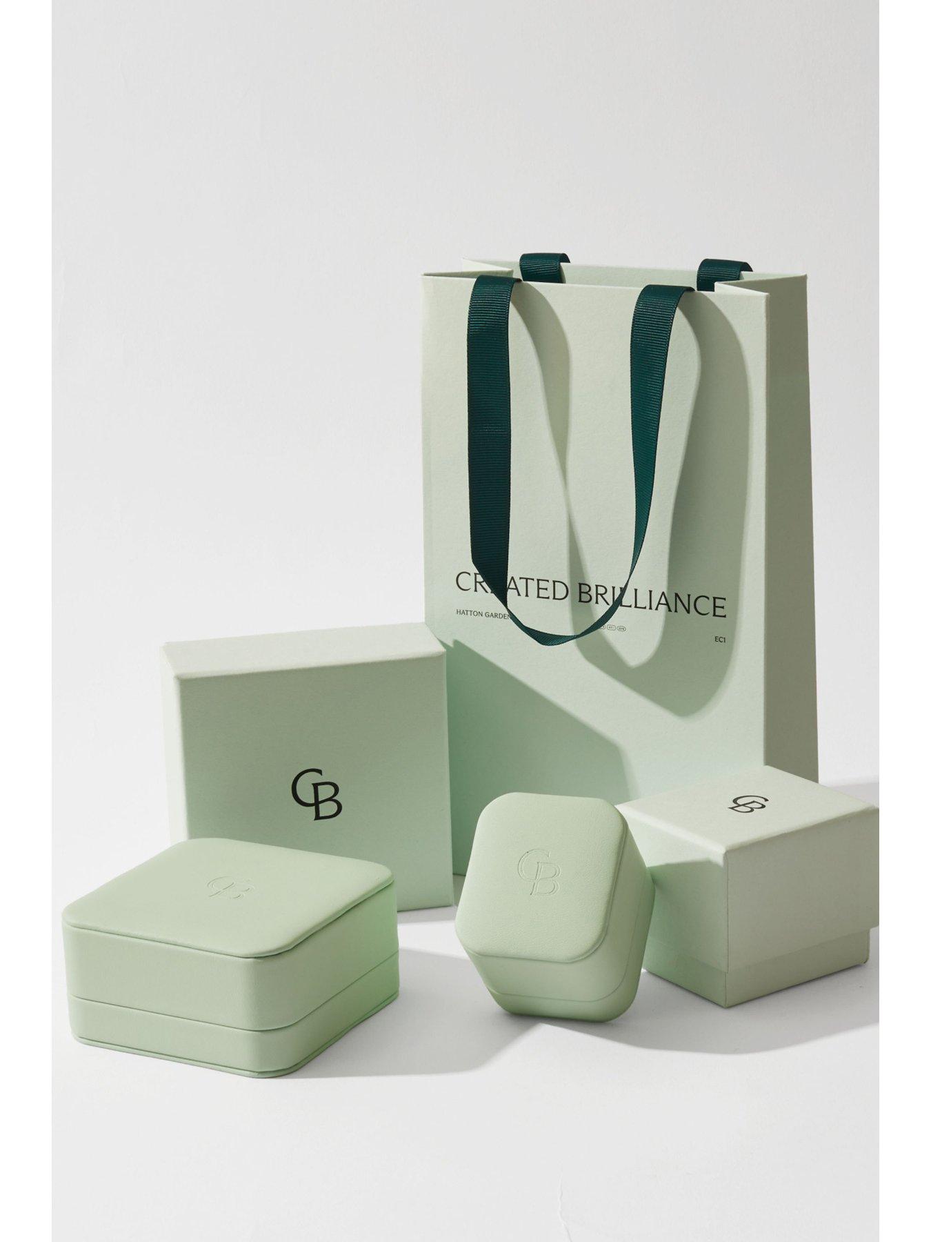  image of created-brilliance-cleo-9ct-yellow-gold-created-emerald-trilogy-ring