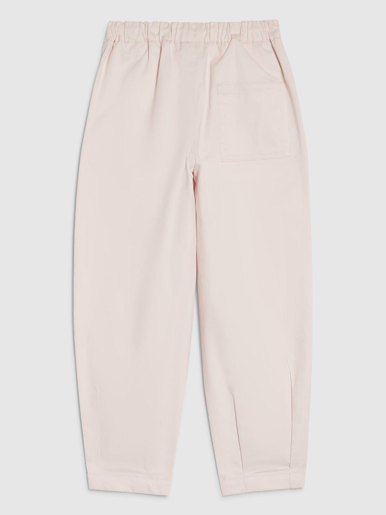 Image 2 of 4 of River Island Older Girls Twill Keyring Cargo Trousers - Pink