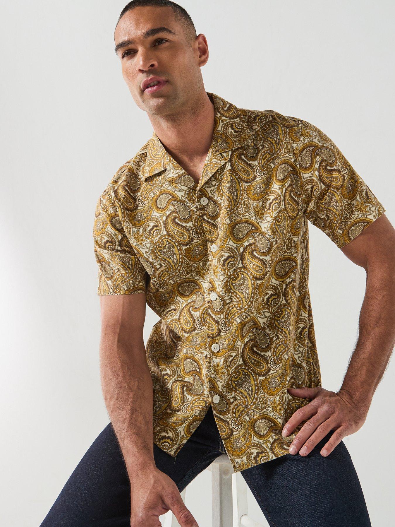 Pretty Green Pretty Green Hermosa Paisley Print Short Sleeve Shirt - Multi