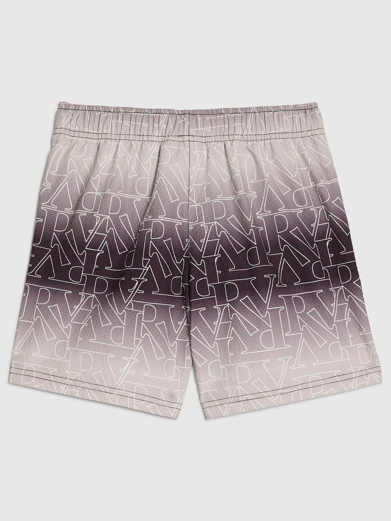 Image 2 of 4 of River Island Older Boys Mono Ombre Swim Shorts - Black