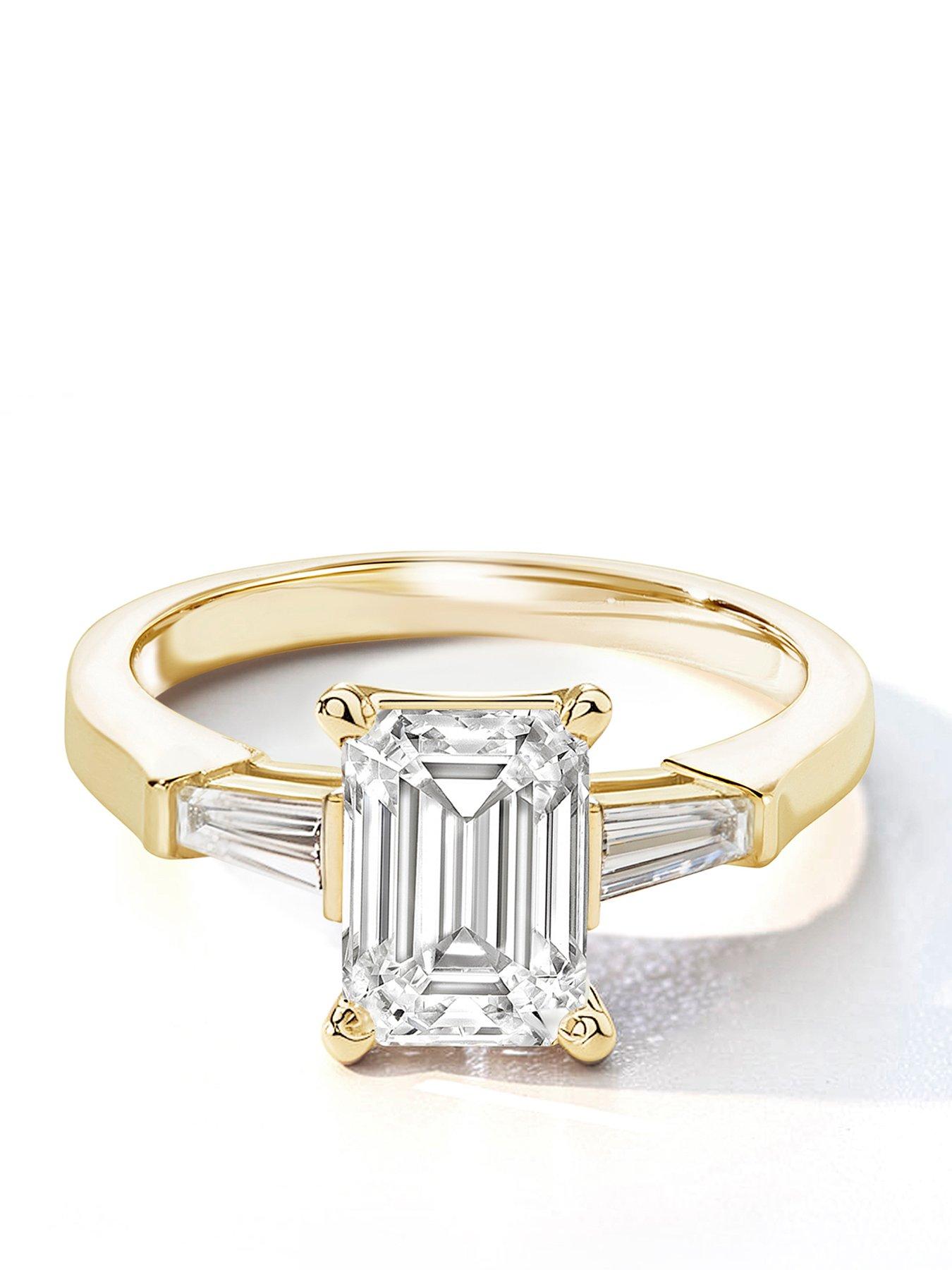 created-brilliance-elodie-9ct-yellow-gold-182ct-tw-emerald-cut-and-tapered-baguettes-lab-grown-diamond-engagement-ring