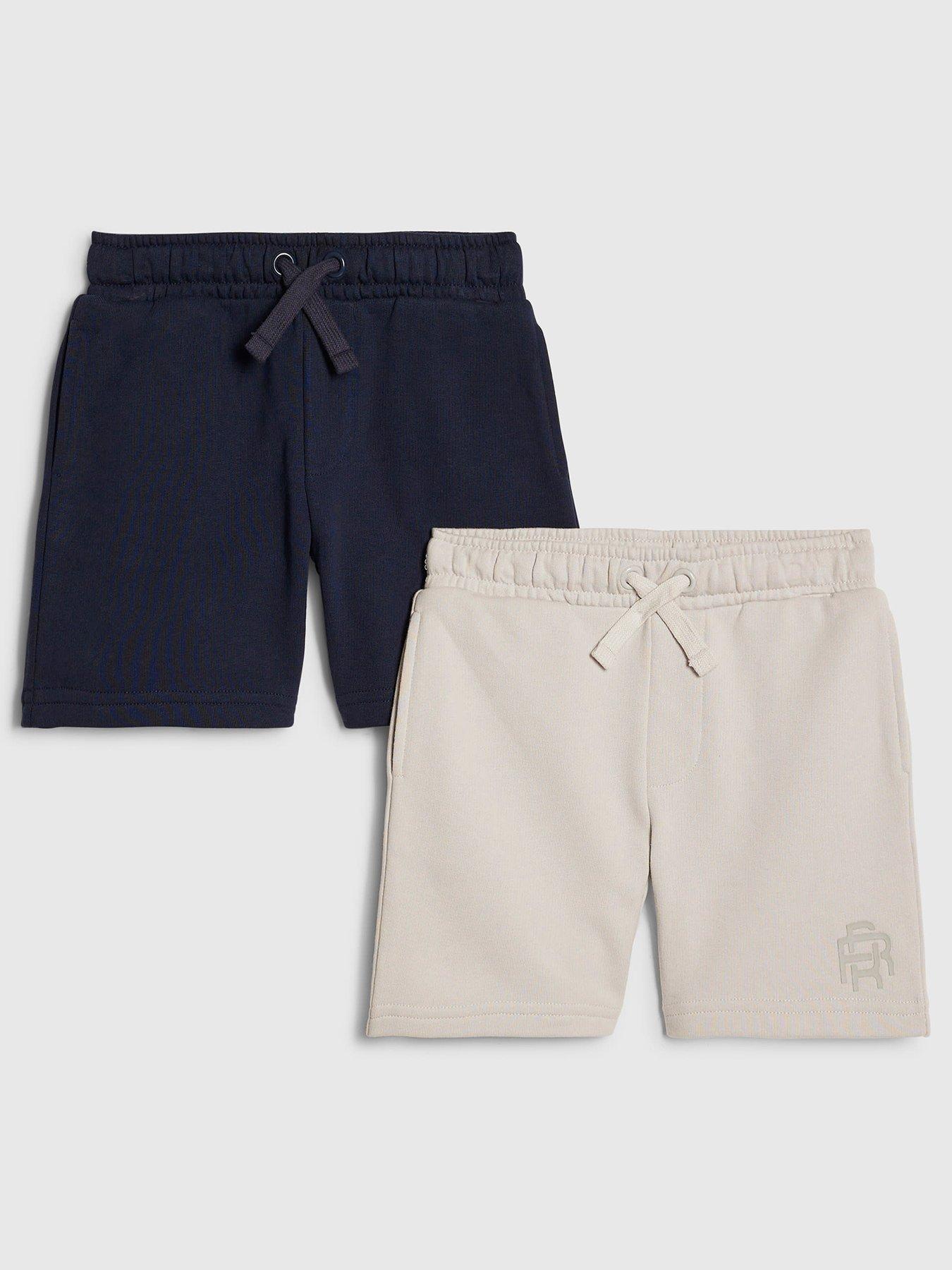 Image 1 of 4 of River Island Mini Boys 2 Pack Essentials Shorts - Navy