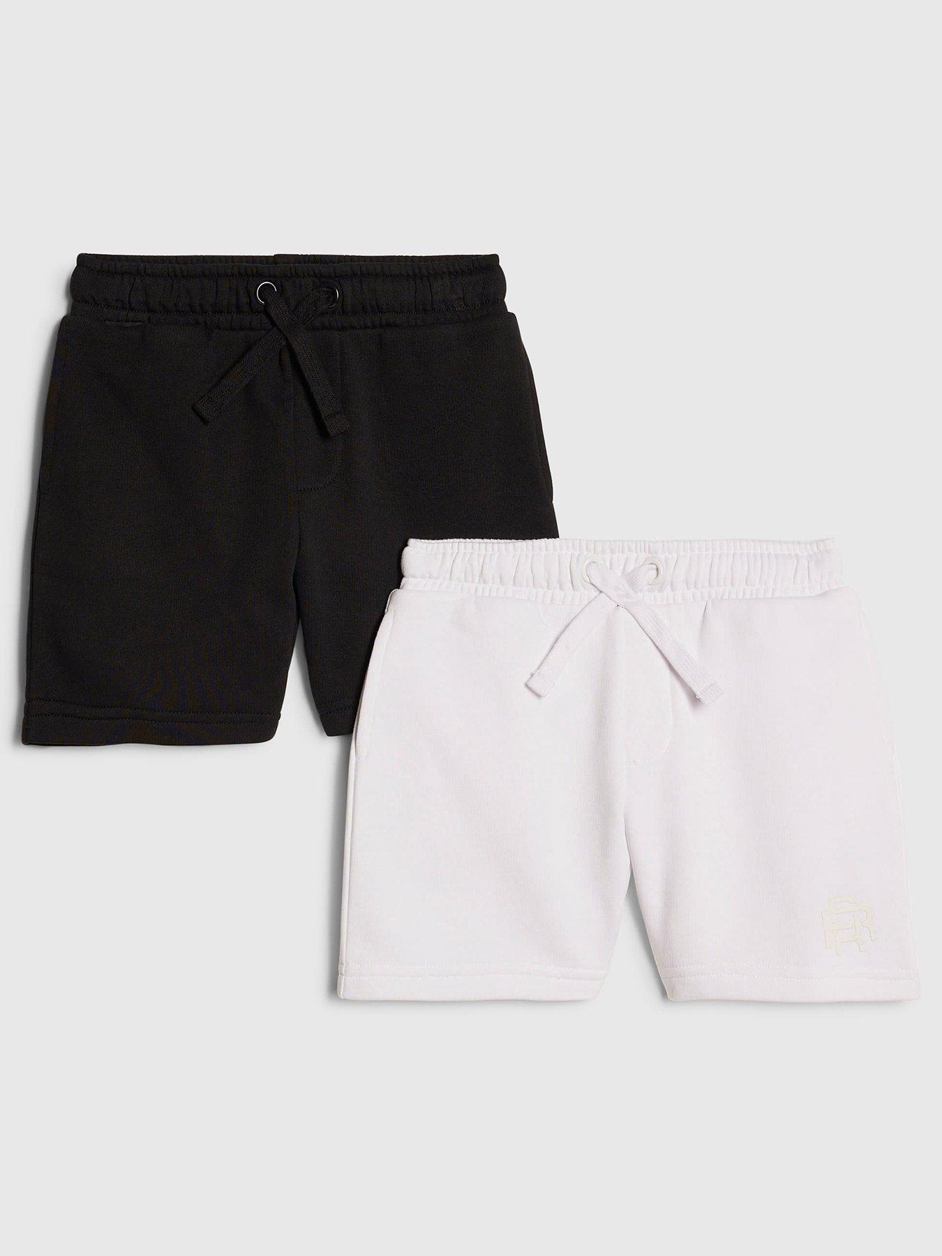  image of river-island-mini-boys-2-pack-shorts-set-black