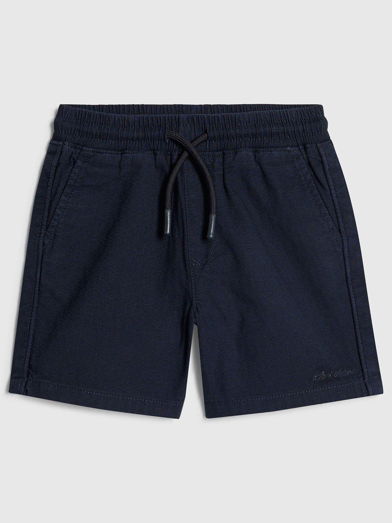 River Island Mini Boys Pull On Drawstring Shorts - Navy