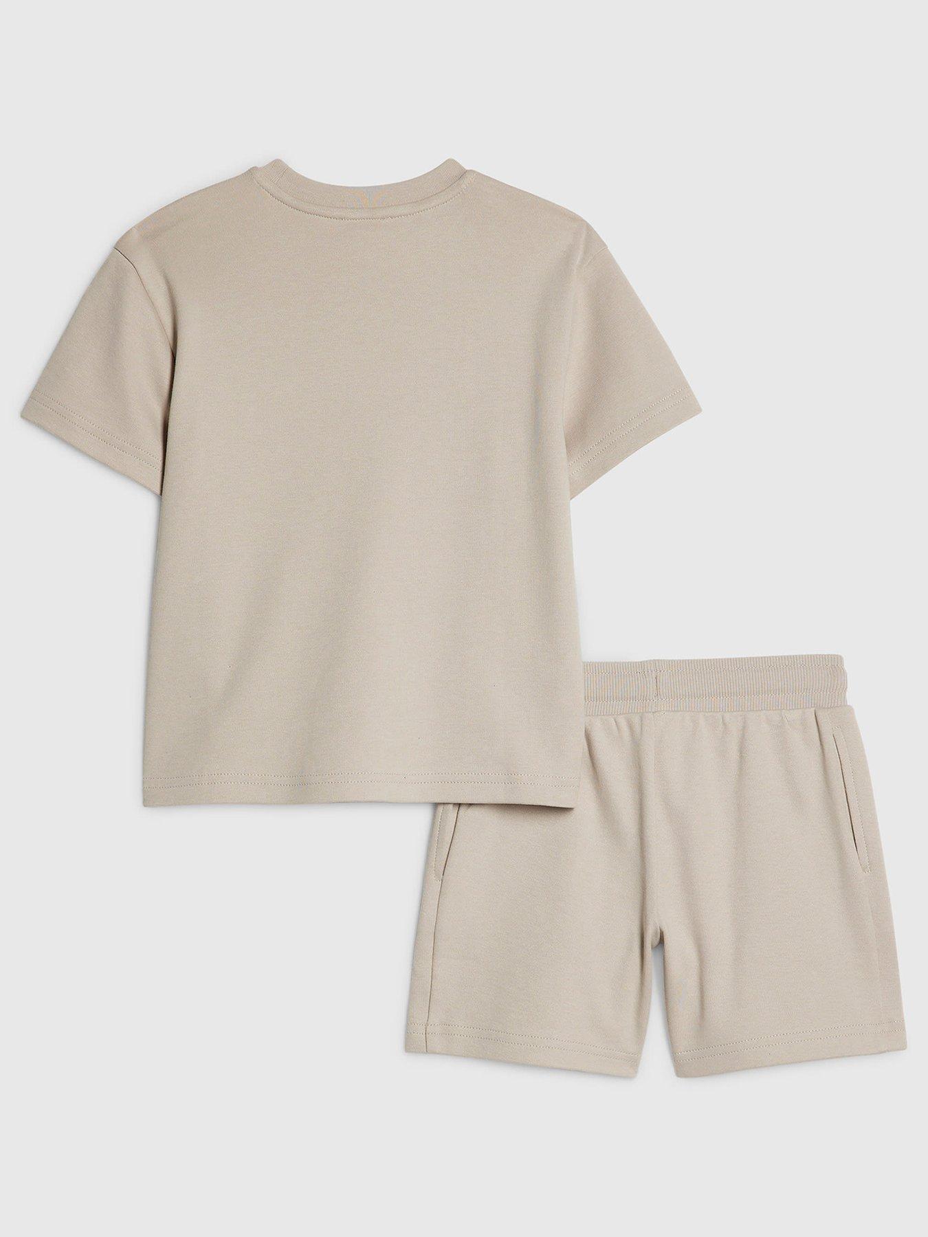  image of river-island-mini-boys-essentialism-short-set-beige