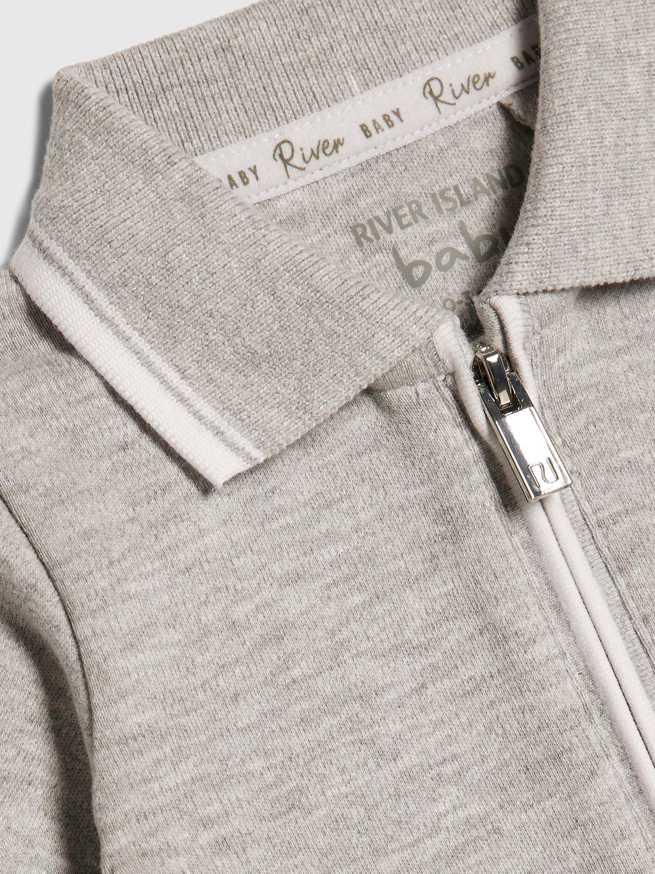 Image 3 of 4 of River Island Baby Boys 2 Piece Bodysuit Set - Grey
