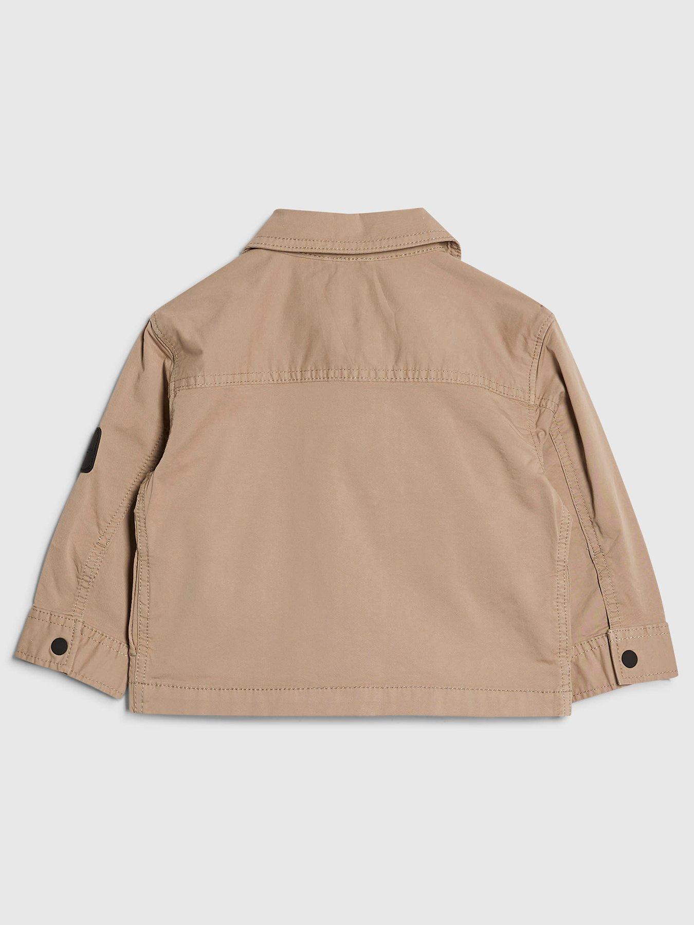  image of river-island-mini-mini-boys-zip-up-shacket-beige