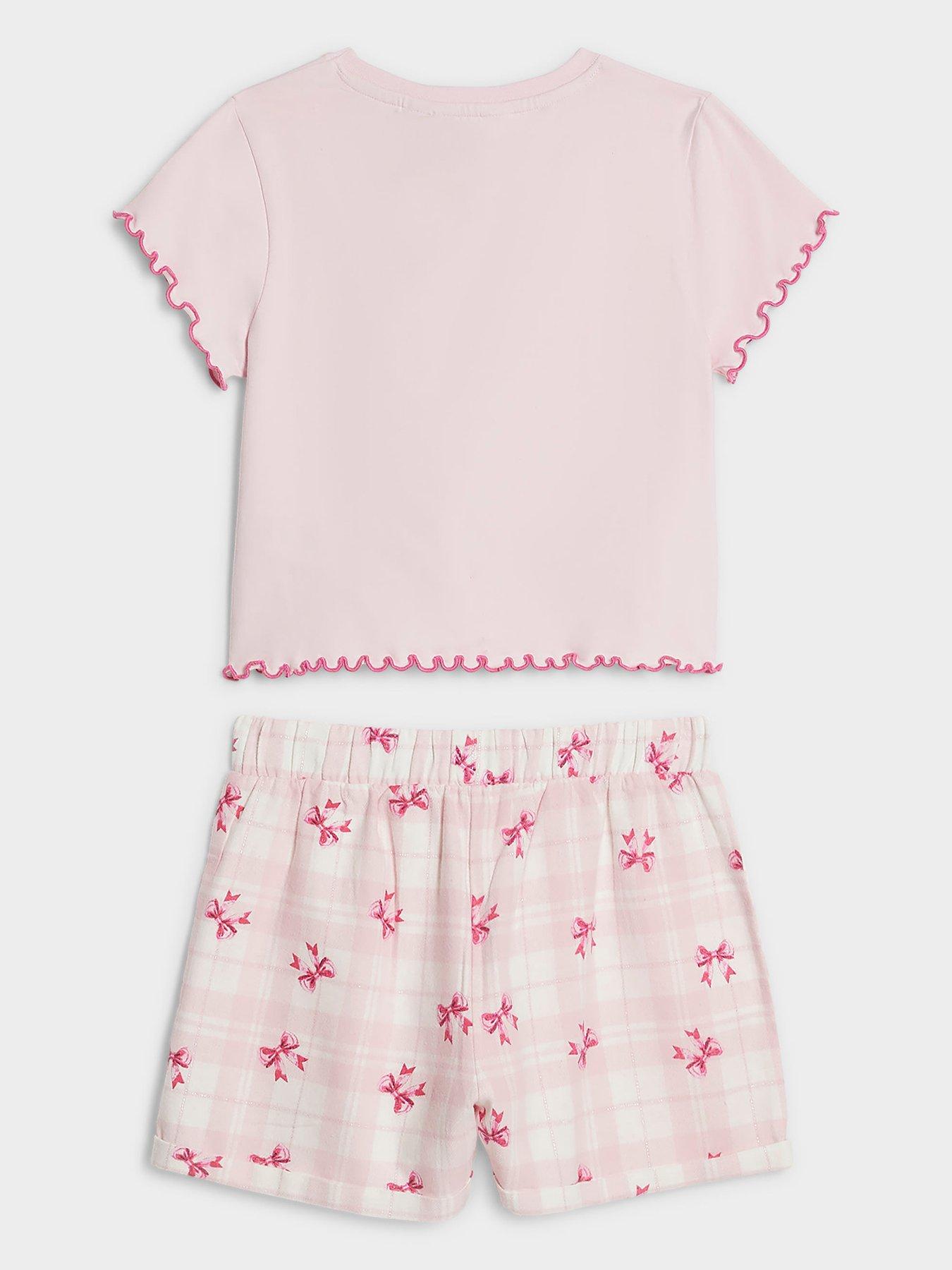 Image 2 of 4 of River Island Older Girls Puppy Pyjamas Set - Pink