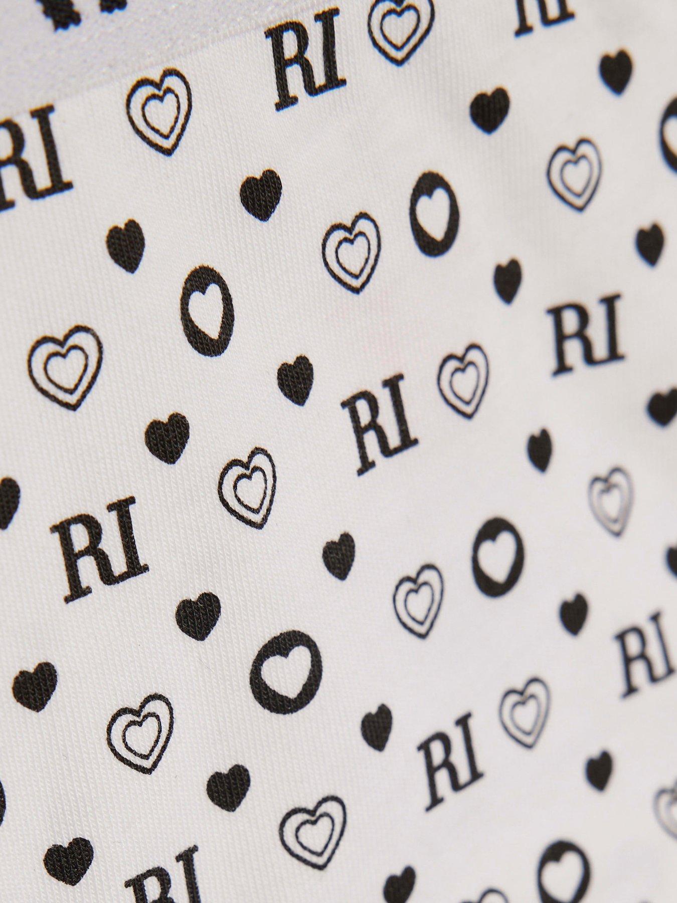Image 2 of 3 of River Island Older Girls Ri Monogram 5 Pack Briefs - Black