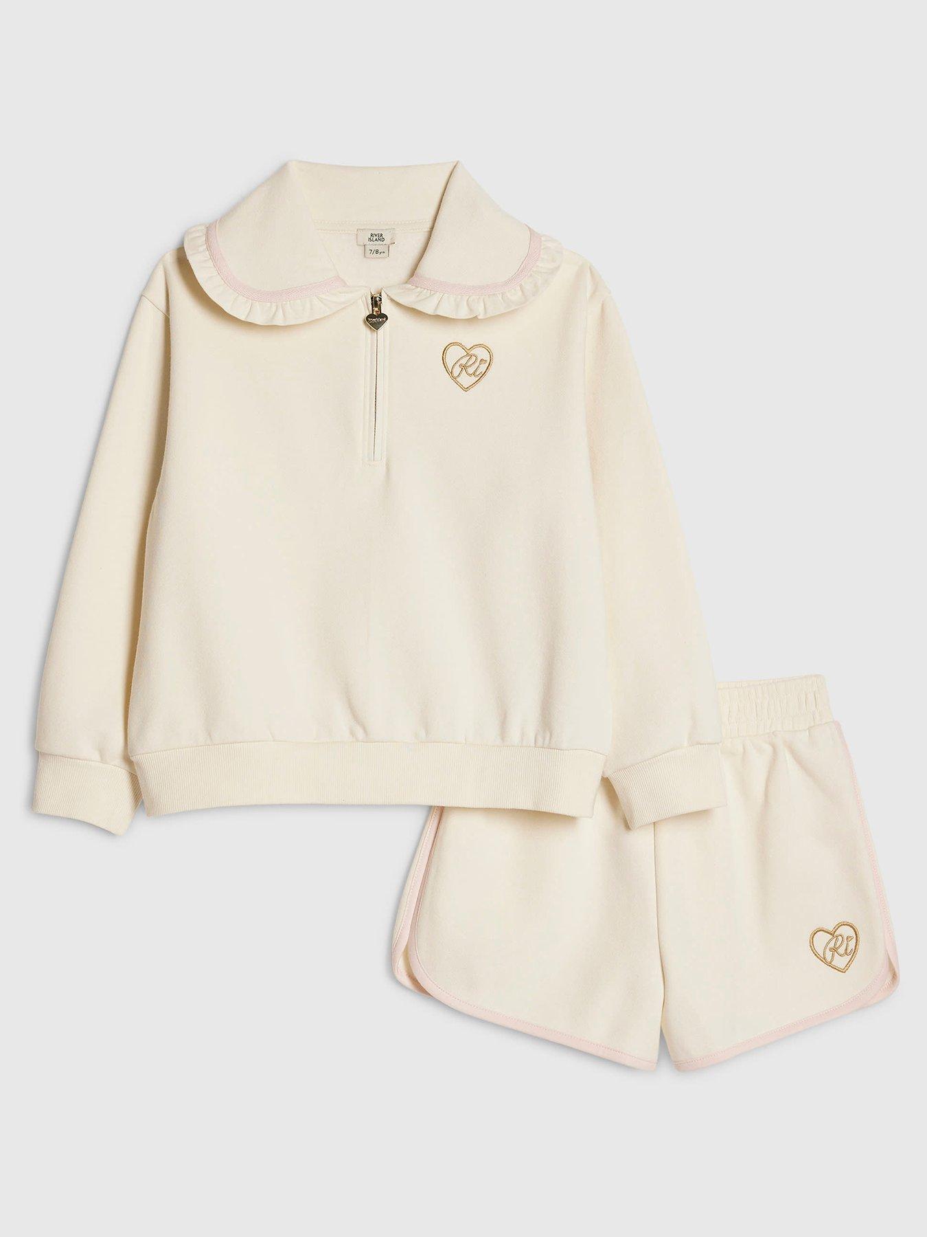 river-island-older-girls-heart-collar-sweatshirt-set-cream