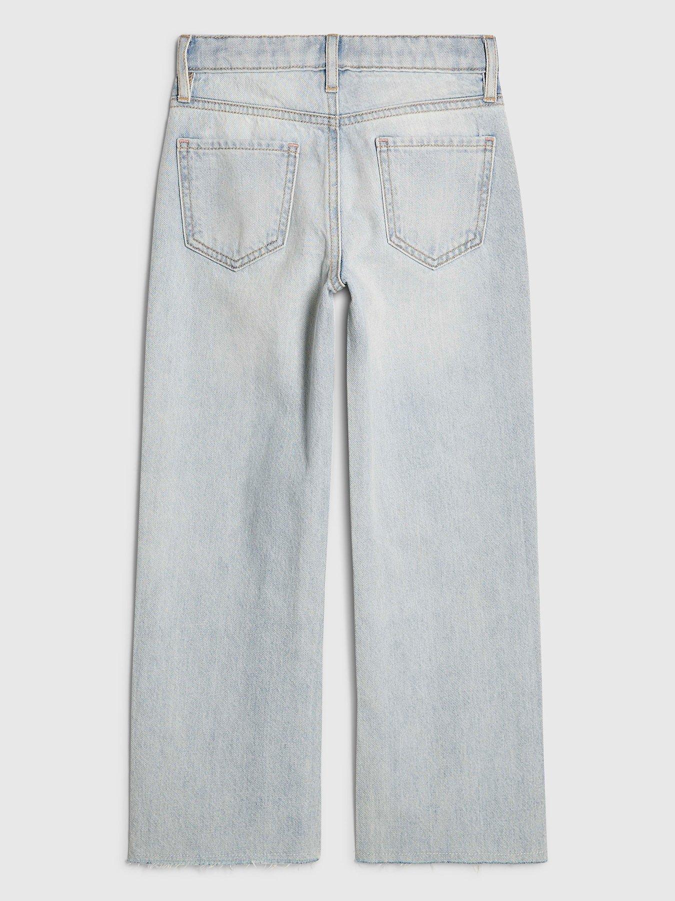 Image 2 of 4 of River Island Older Girls Straight Jeans - Blue
