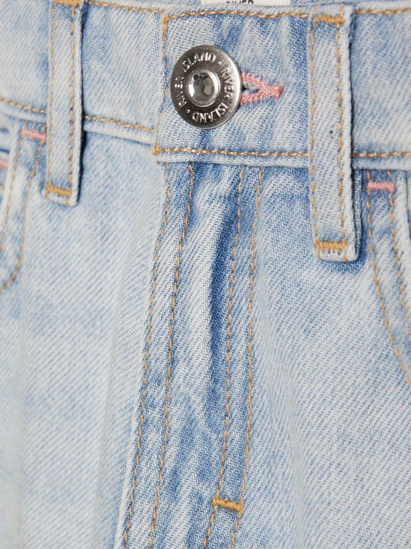 Image 3 of 4 of River Island Older Girls Straight Jeans - Blue