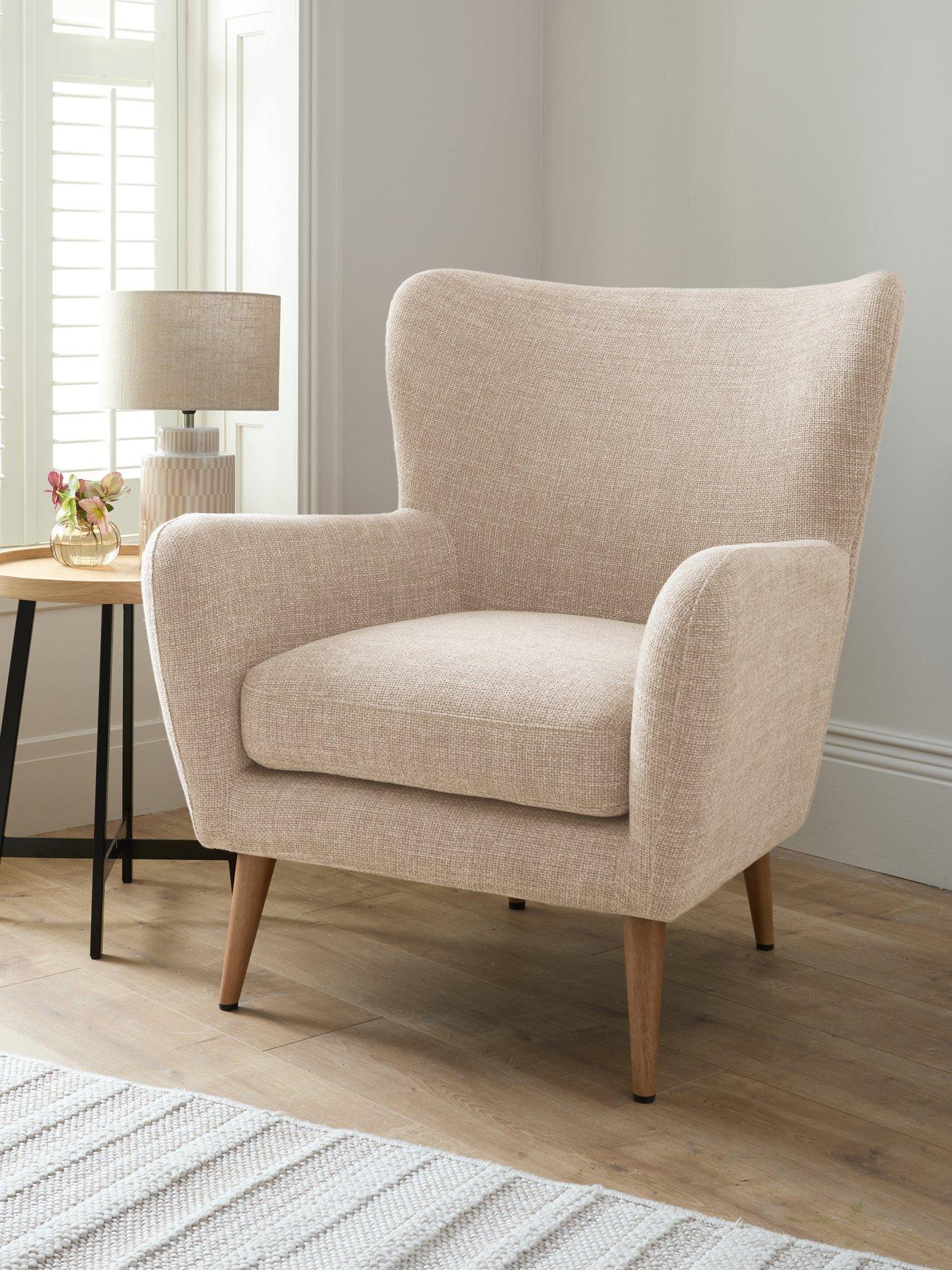 Image 1 of 7 of The Very Collection Dove Chunky Weave Wing Chair - FSC&reg; Certified