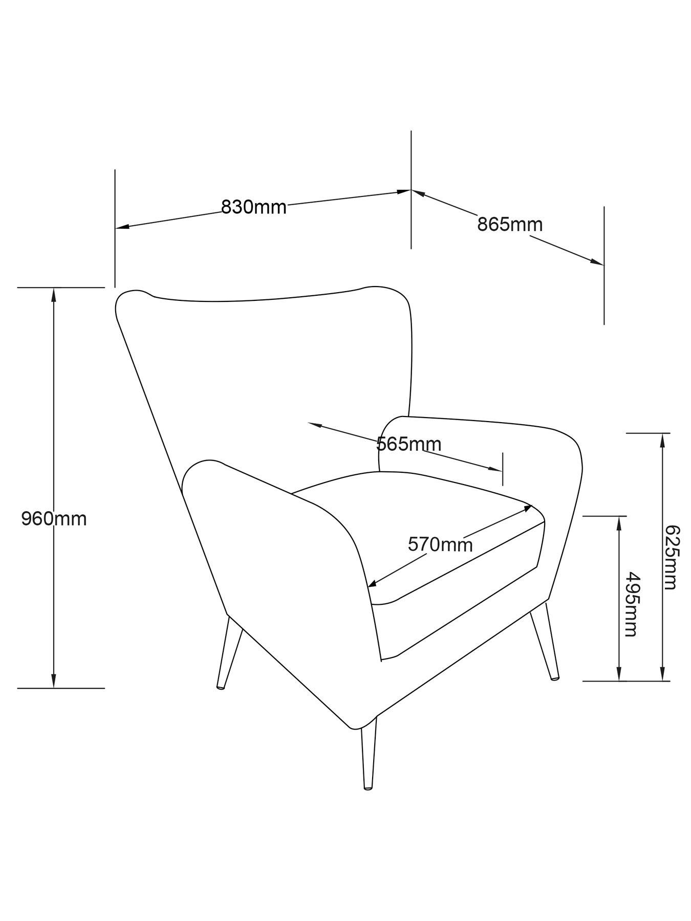 Image 7 of 7 of The Very Collection Dove Chunky Weave Wing Chair - FSC&reg; Certified