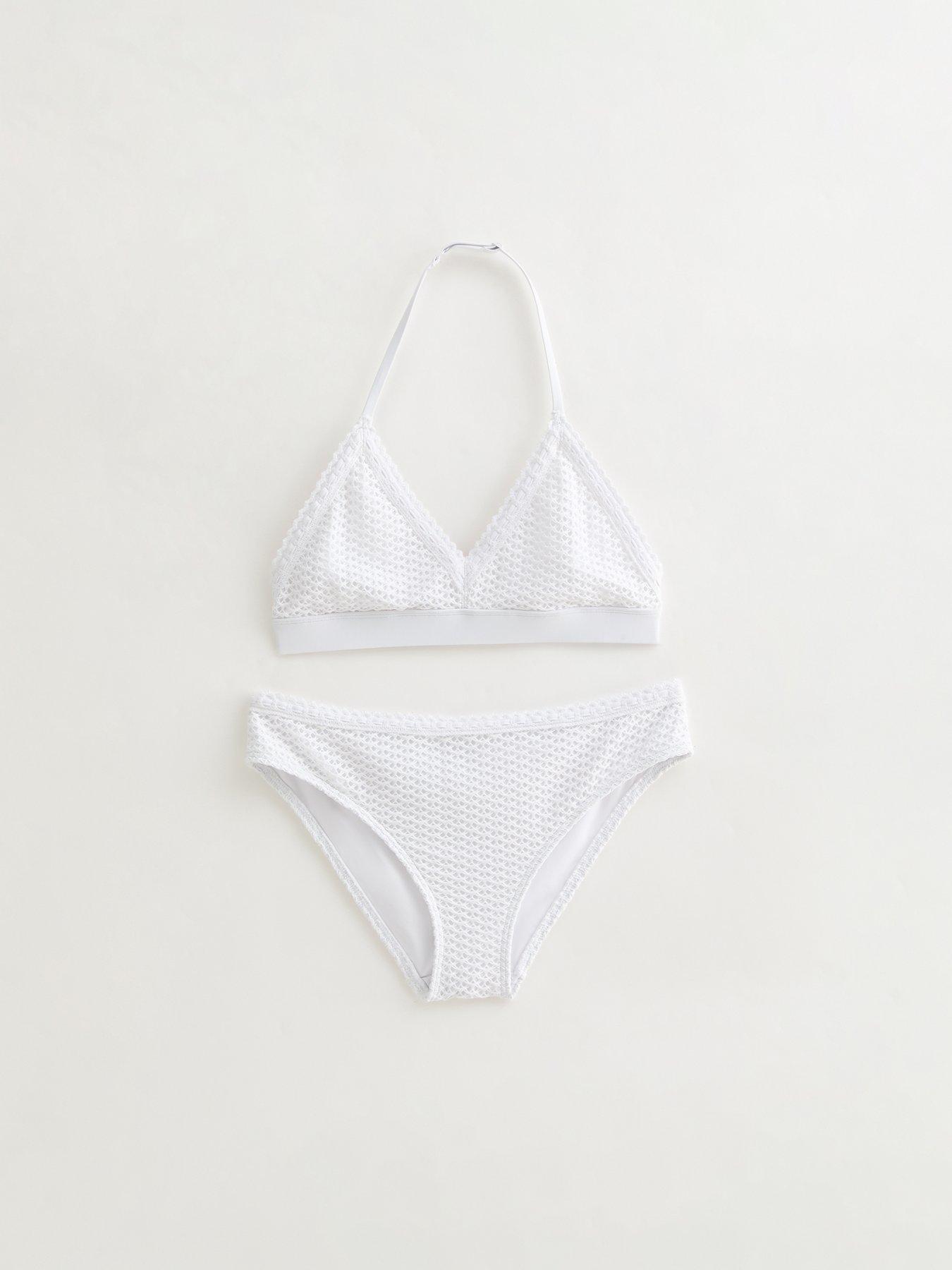 New Look 915 Girls Crochet Bikini Set - White