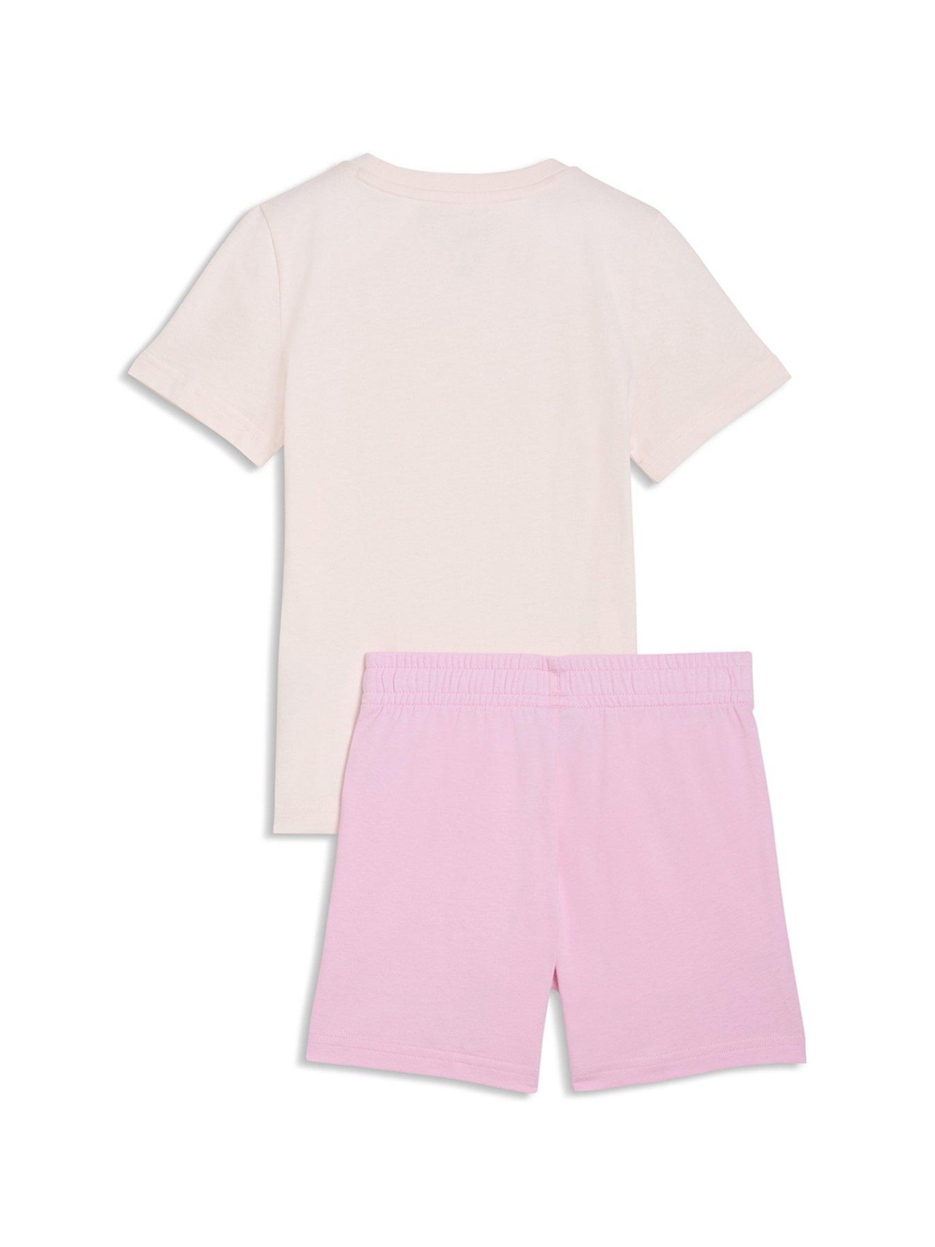 Image 5 of 5 of Puma Boys Logo Tee And Shorts Set -jasmine Flower
