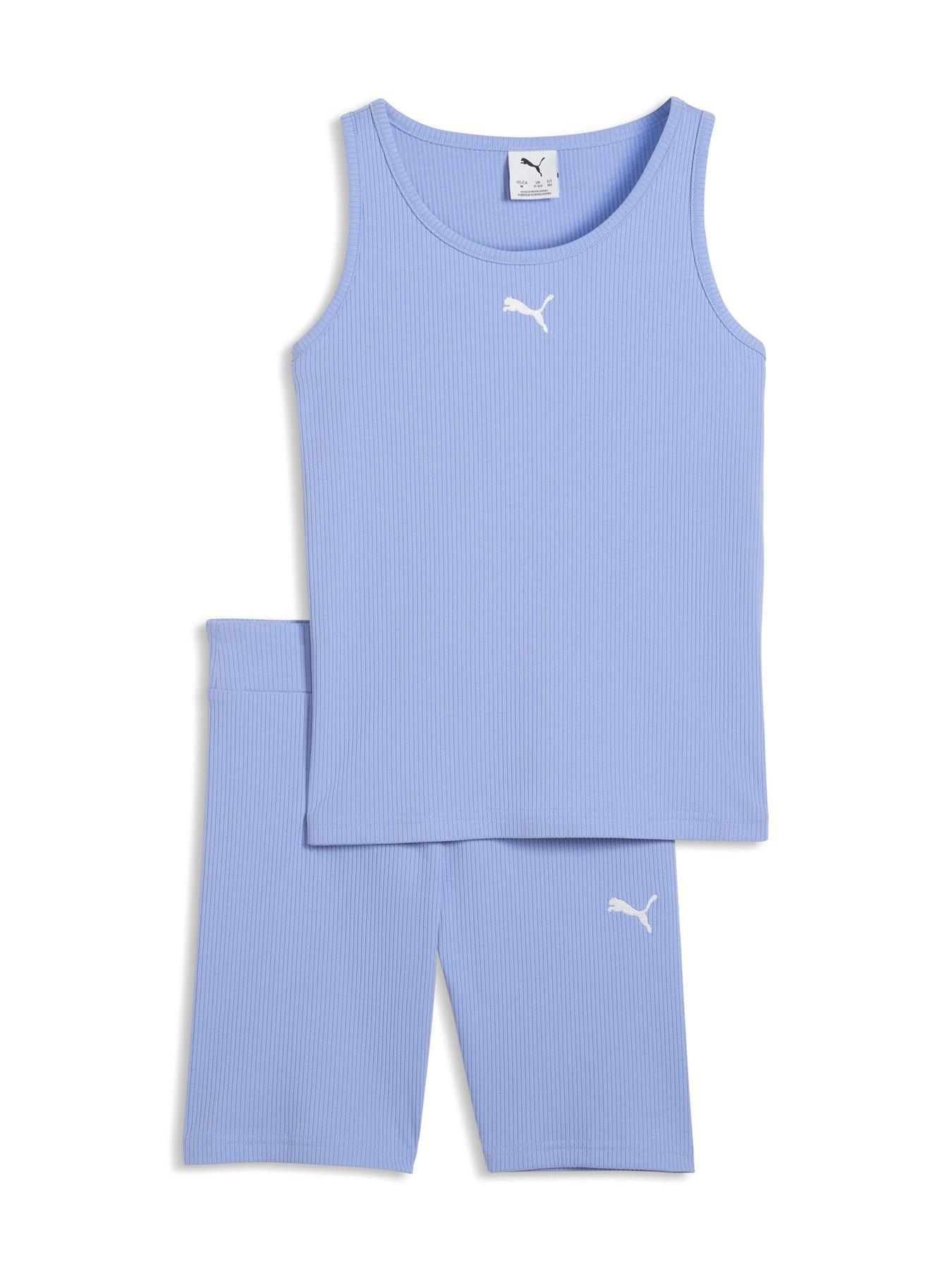Puma Essentials No. 1 Logo T-Shirt and Shorts Set - Intense Lavender