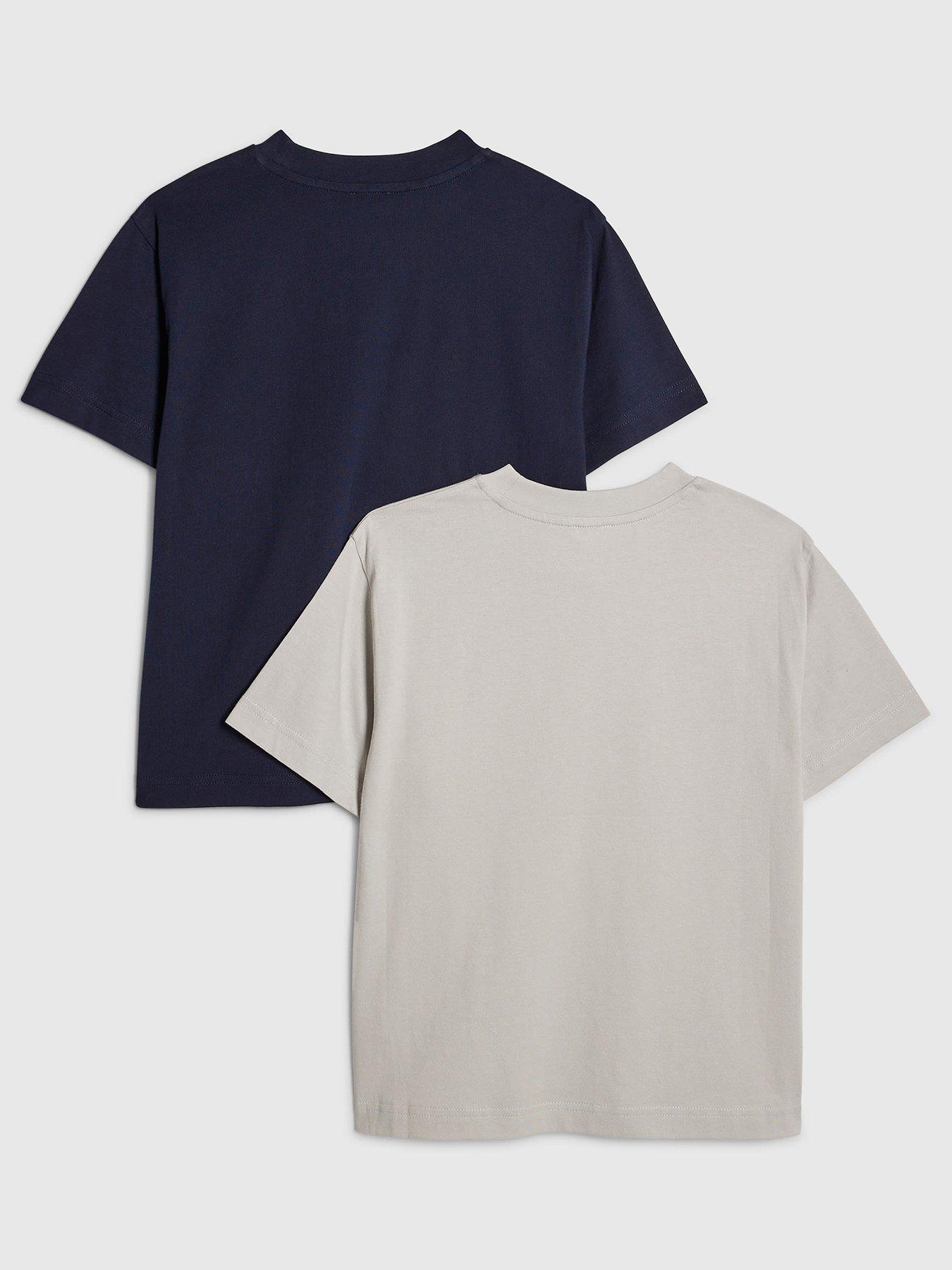 Image 2 of 4 of River Island Older Boys 2 Pack Essentials T-Shirts - Multi