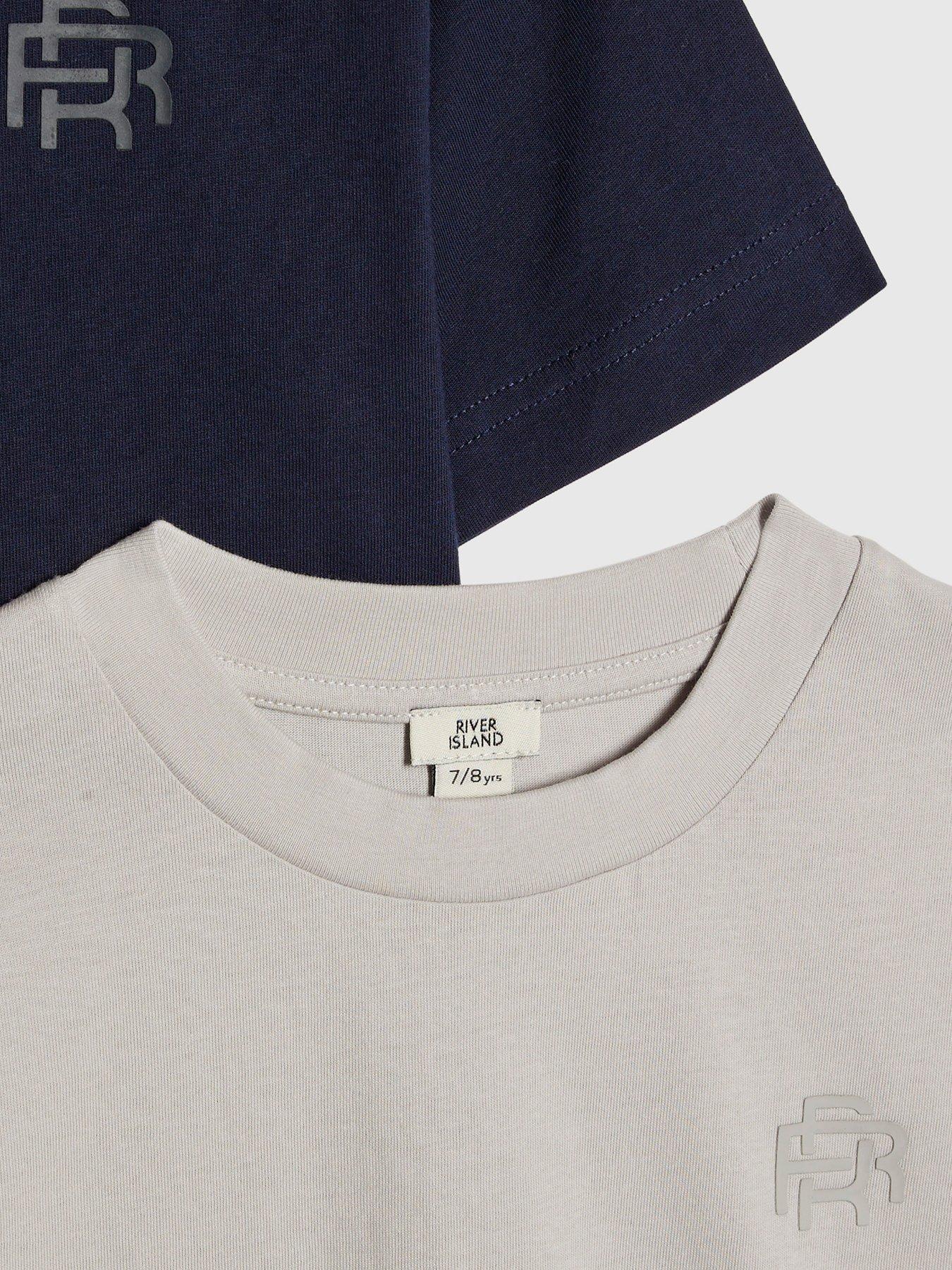 Image 3 of 4 of River Island Older Boys 2 Pack Essentials T-Shirts - Multi