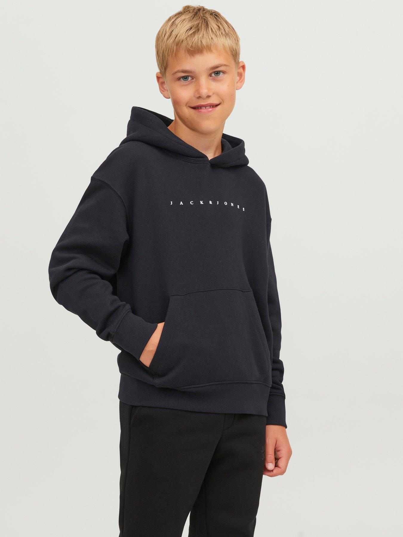 Jack & Jones Junior Boys Star Hoody - Black