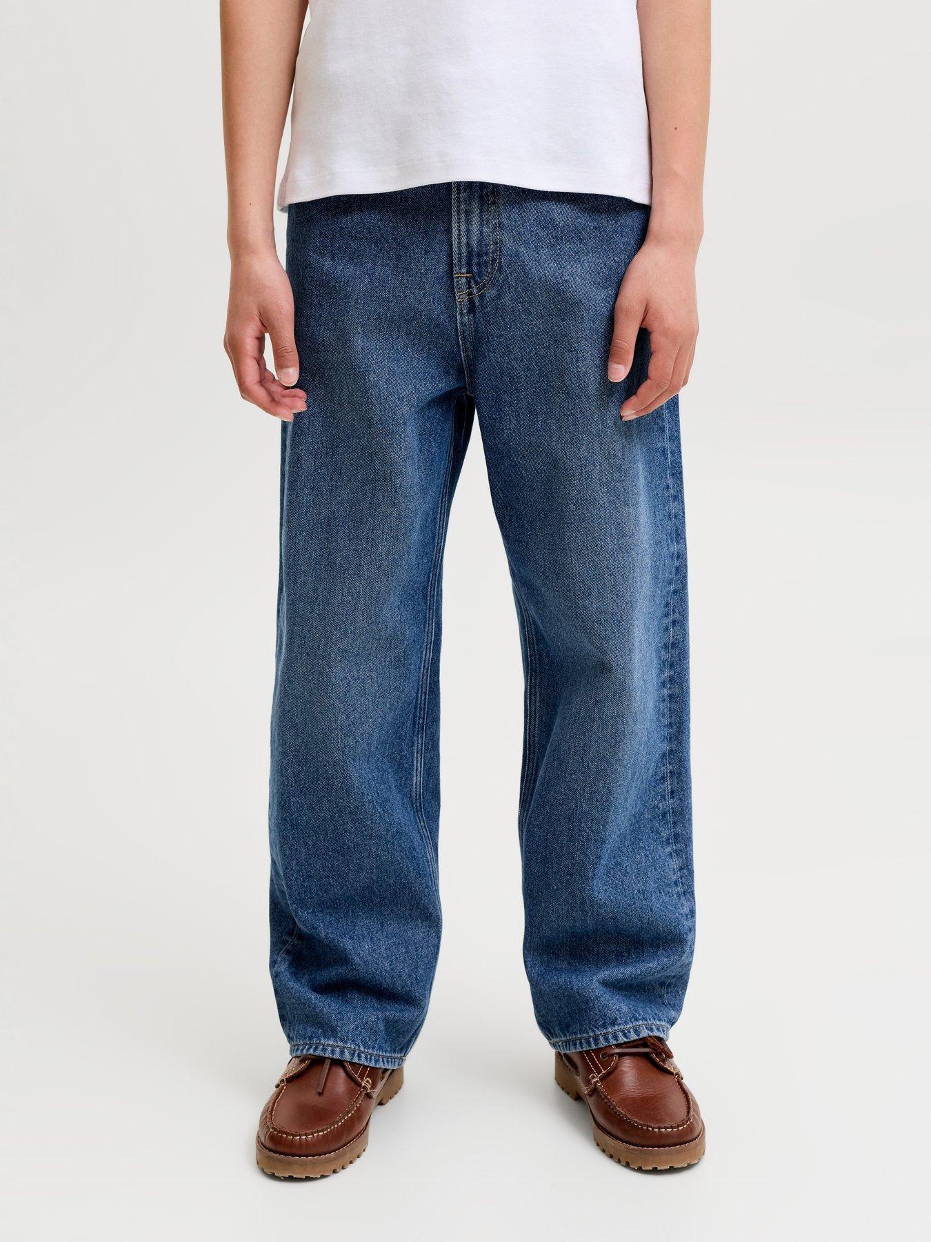 Jack & Jones Junior Boys Alex Original 367 Baggy Jeans - Denim - Blue