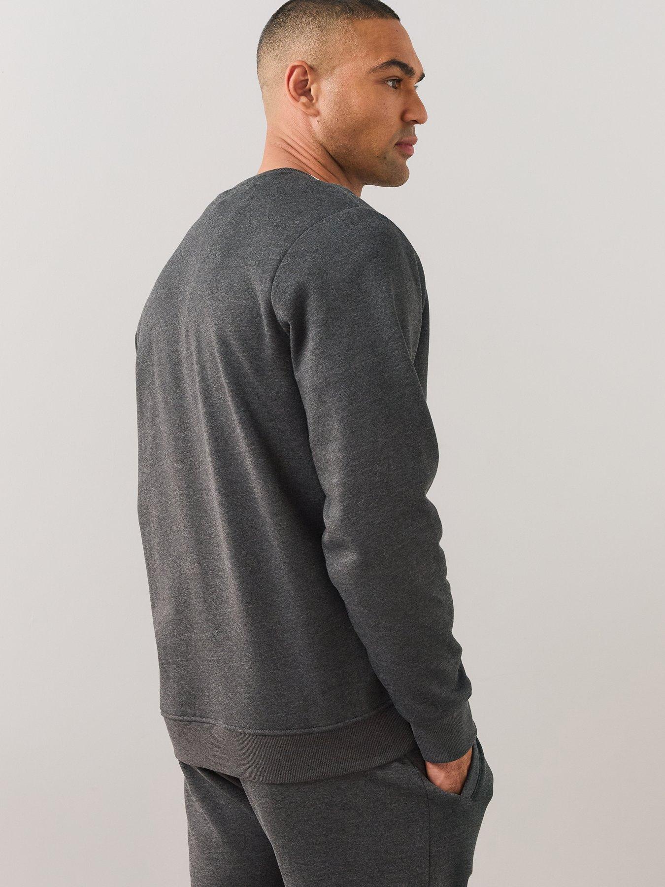 Image 2 of 7 of The Very Collection Mens Essential Crew Neck Sweatshirt - Charcoal