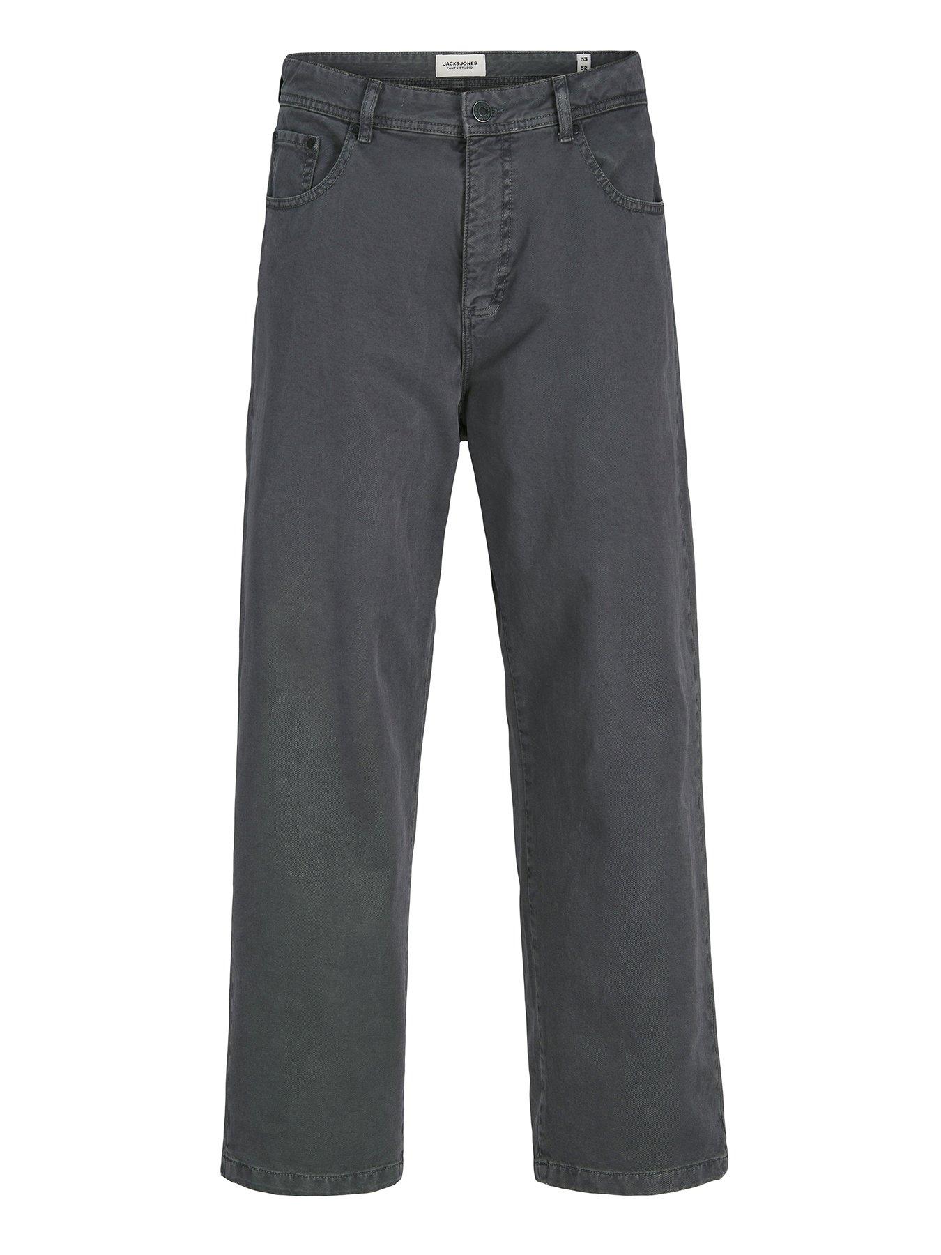 Jack & Jones Junior Boys' Alex Original 017 Chinos - Grey/Iron Gate
