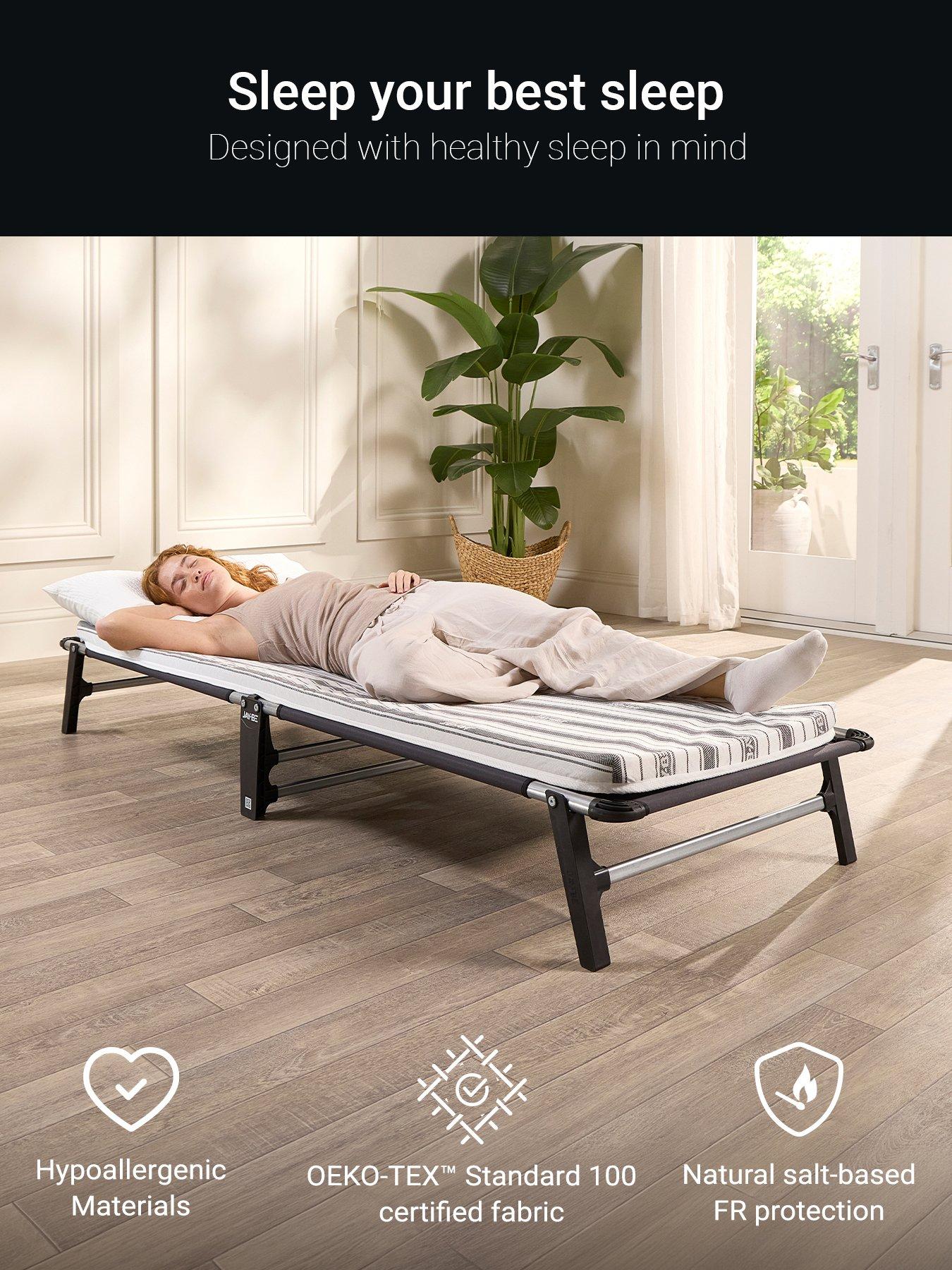  image of jaybe-me70-mobile-folding-bed-with-comfort-mattress-single