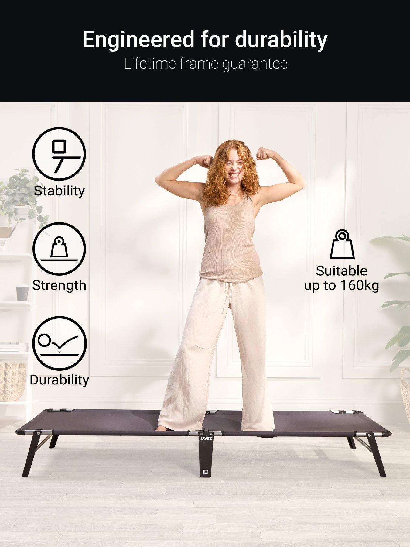  image of jaybe-me70-mobile-folding-bed-with-comfort-mattress-single