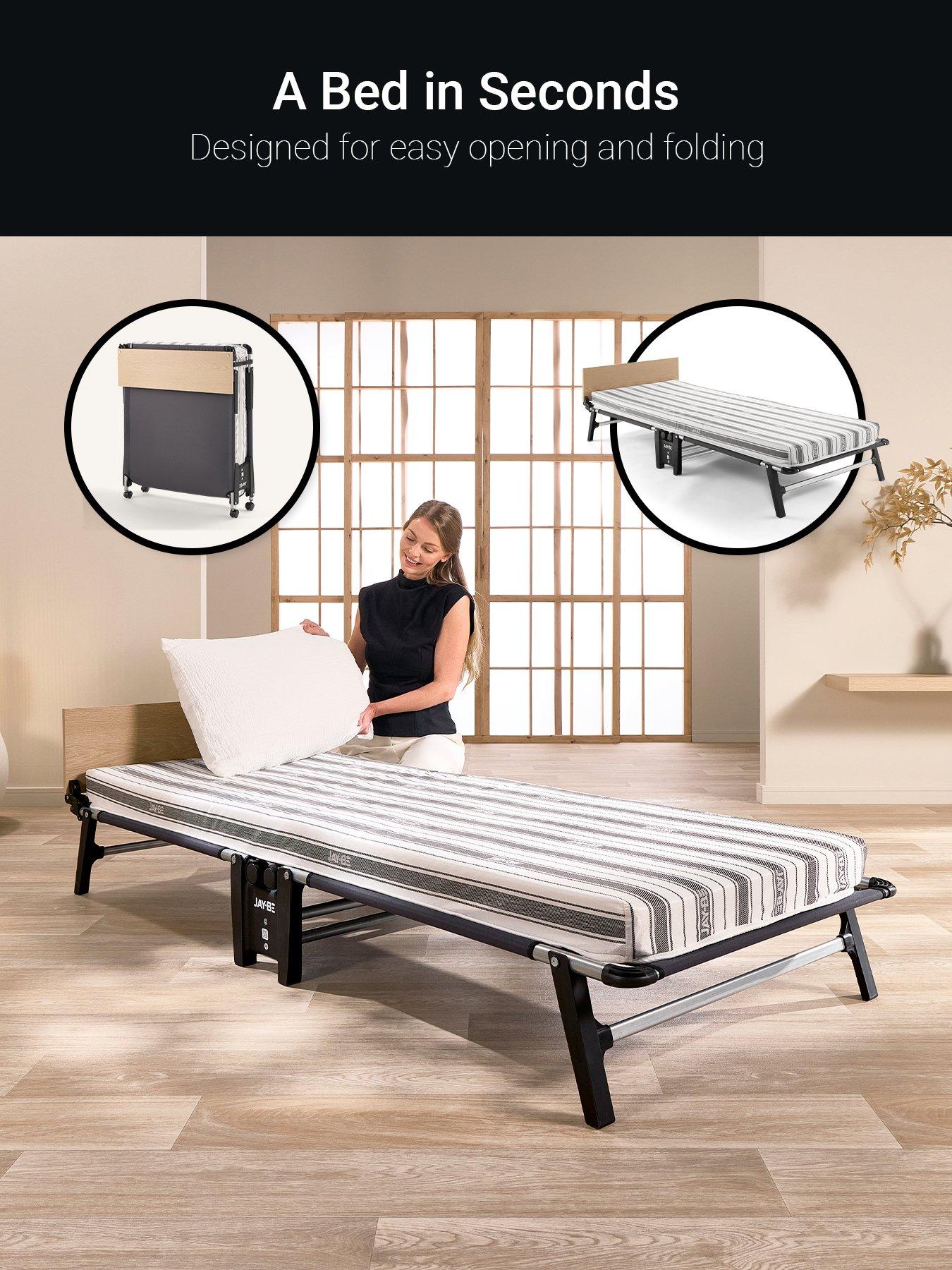  image of jaybe-jay-be-qe80-quick-folding-bed-with-comfort-mattress-single