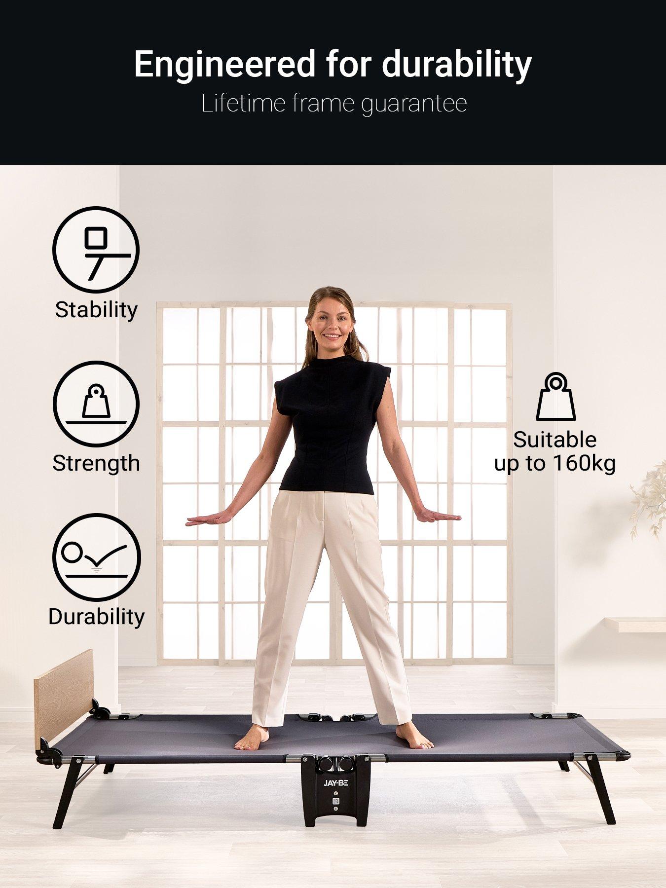  image of jaybe-jay-be-qe80-quick-folding-bed-with-comfort-mattress-single