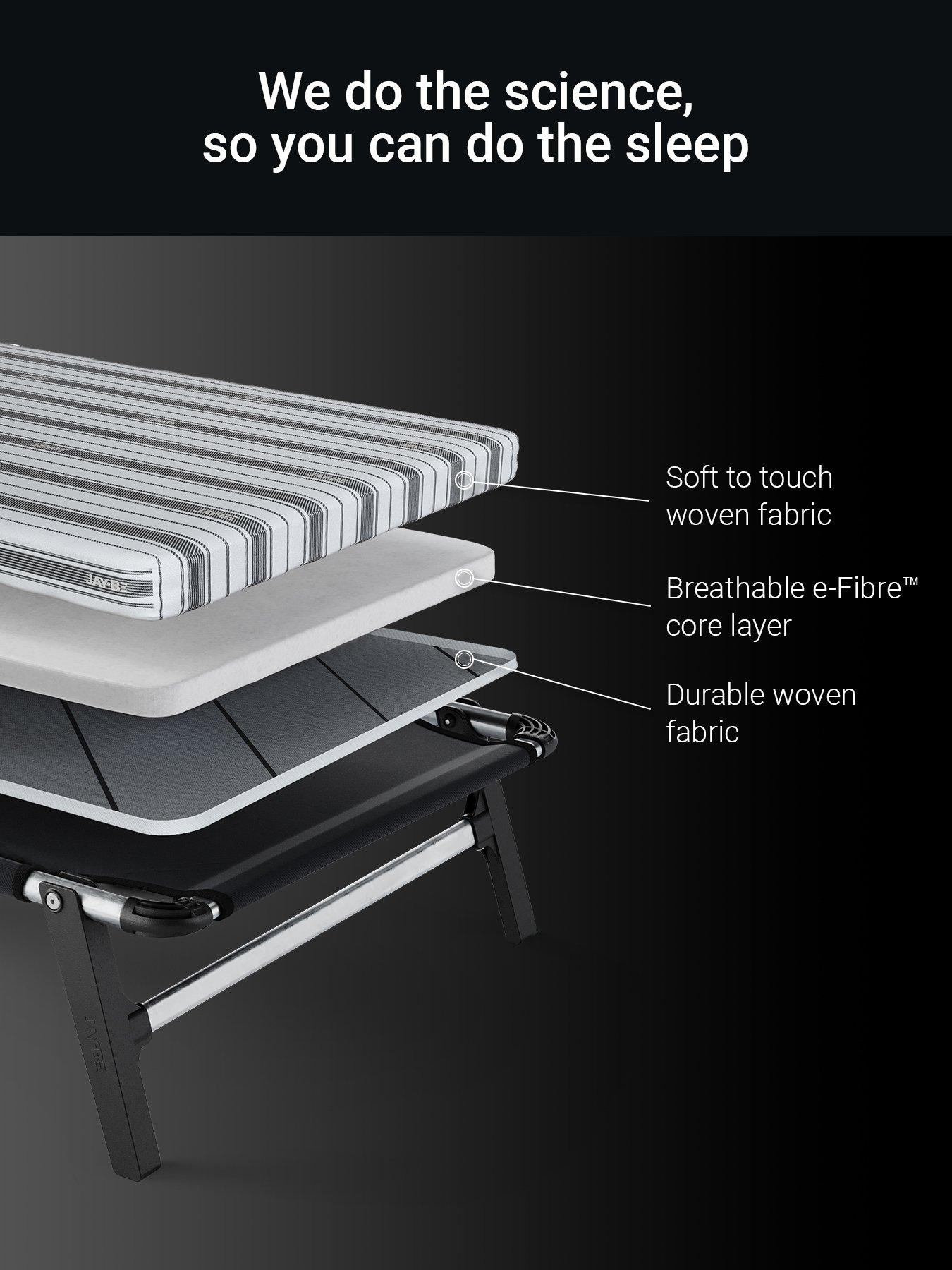  image of jaybe-jay-be-qe80-quick-folding-bed-with-comfort-mattress-single