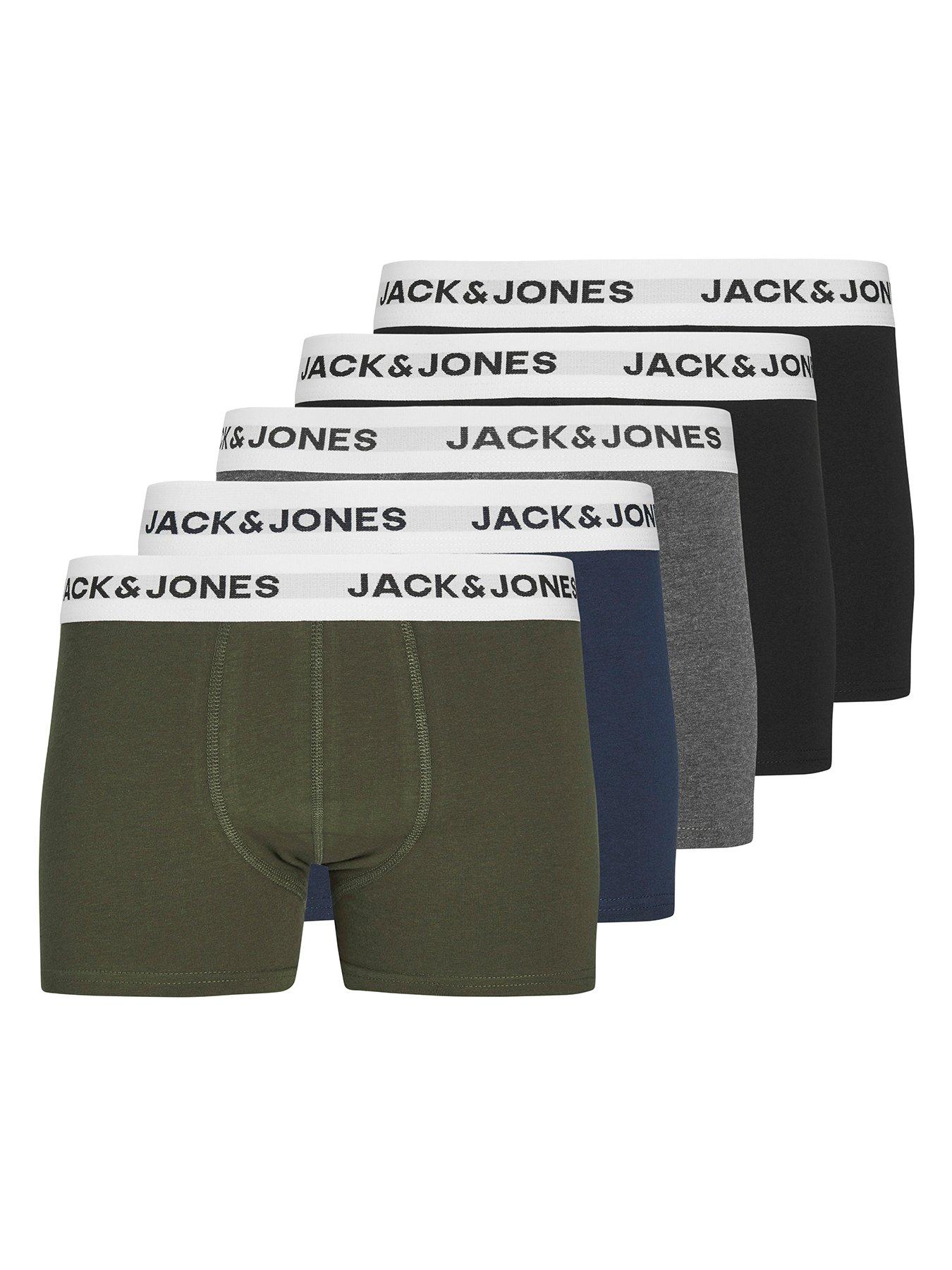 Jack & Jones Junior Boys 5 Pack Trunks - Multi